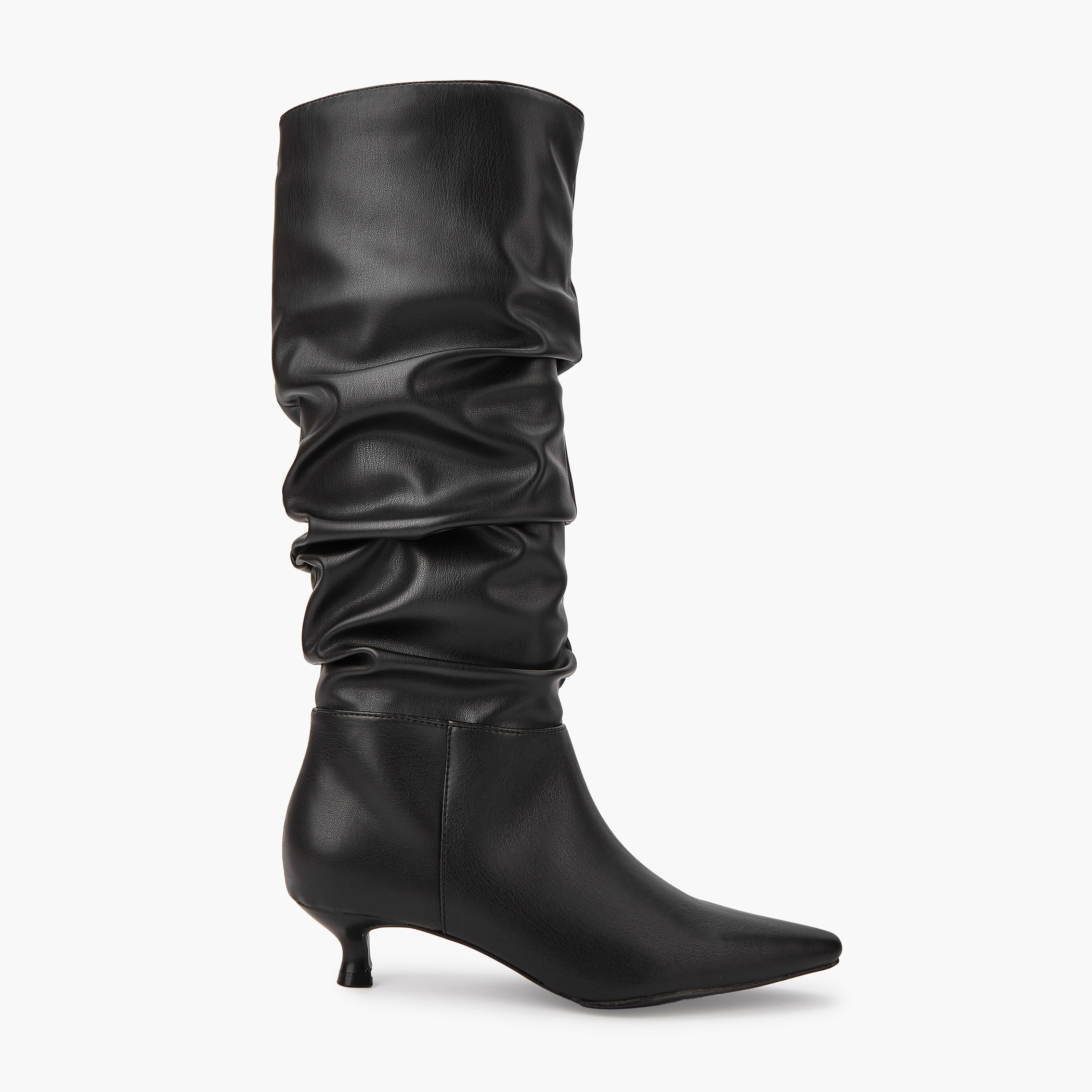 Flora Bella Women's Ruched Kitten Heel High Shaft Boots-women-shoes-boots-image-2