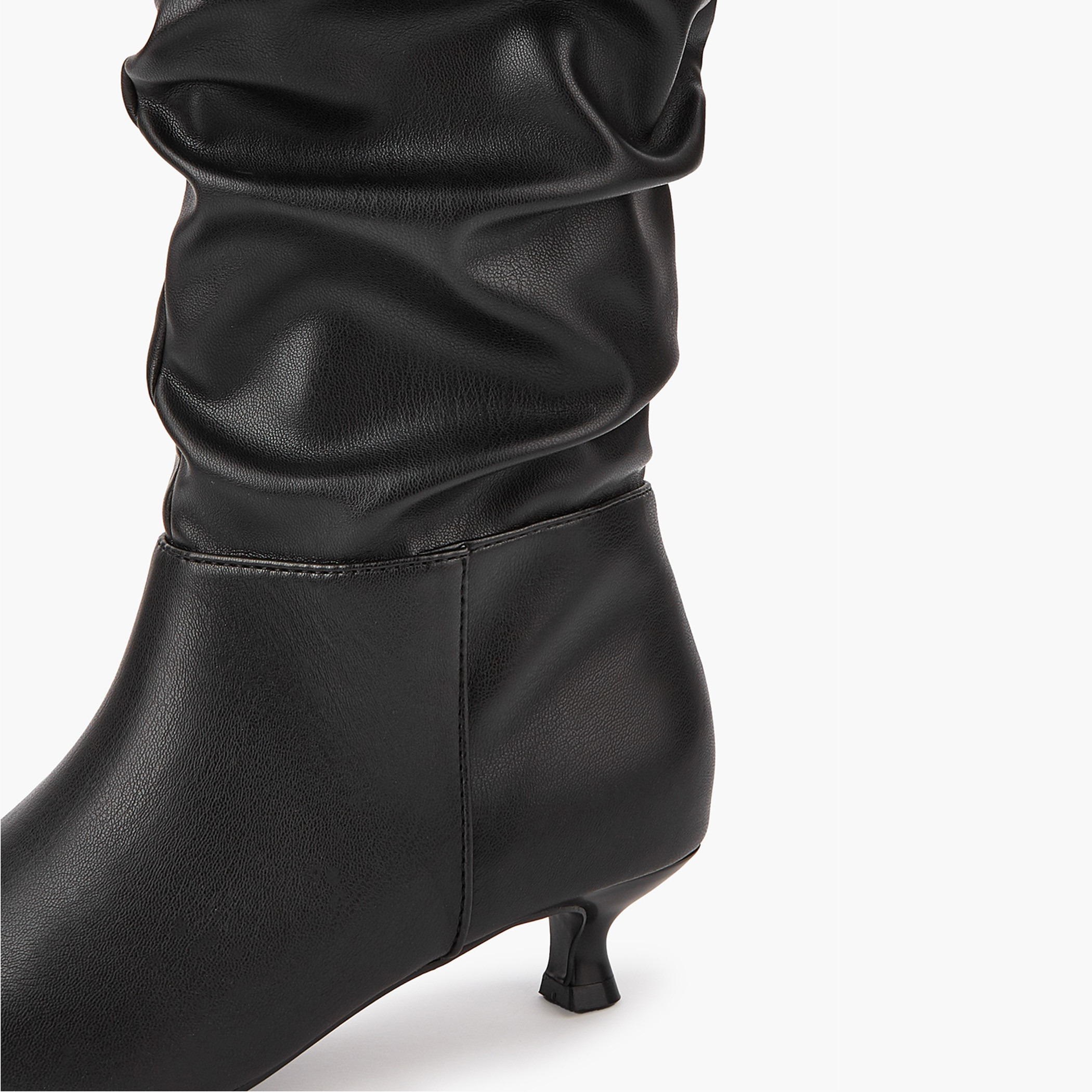 Flora Bella Women's Ruched Kitten Heel High Shaft Boots-women-shoes-boots-image-4