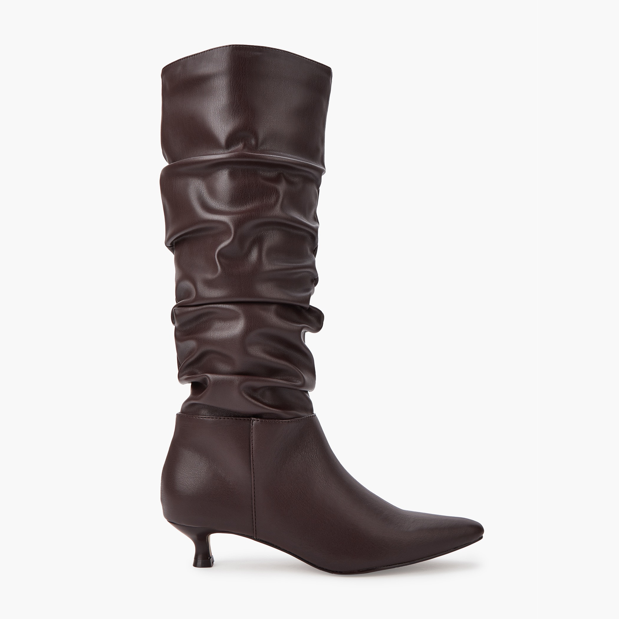 Flora Bella Women's Ruched Kitten Heel High Shaft Boots-women-shoes-boots-image-2