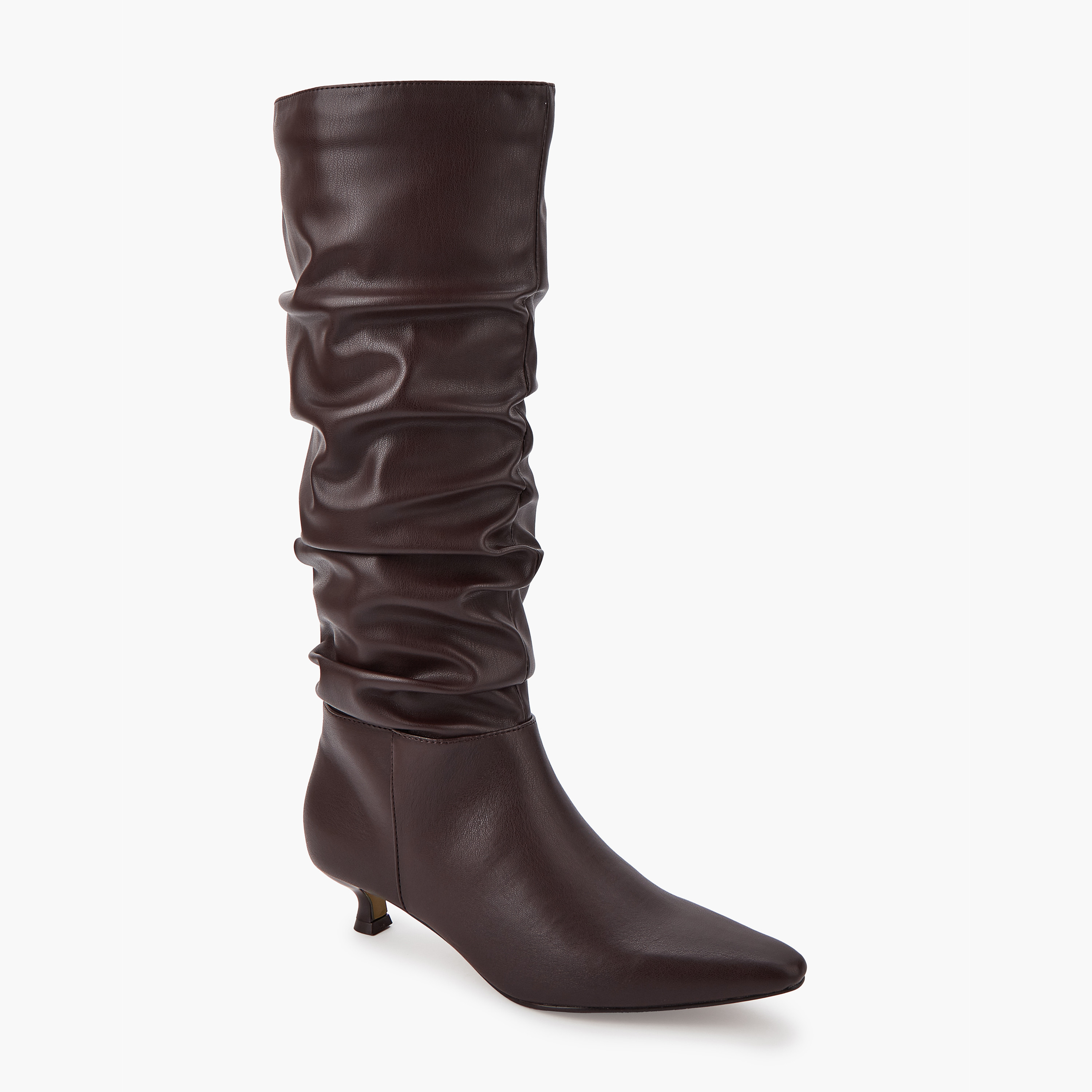 Flora Bella Women's Ruched Kitten Heel High Shaft Boots-women-shoes-boots-image-3