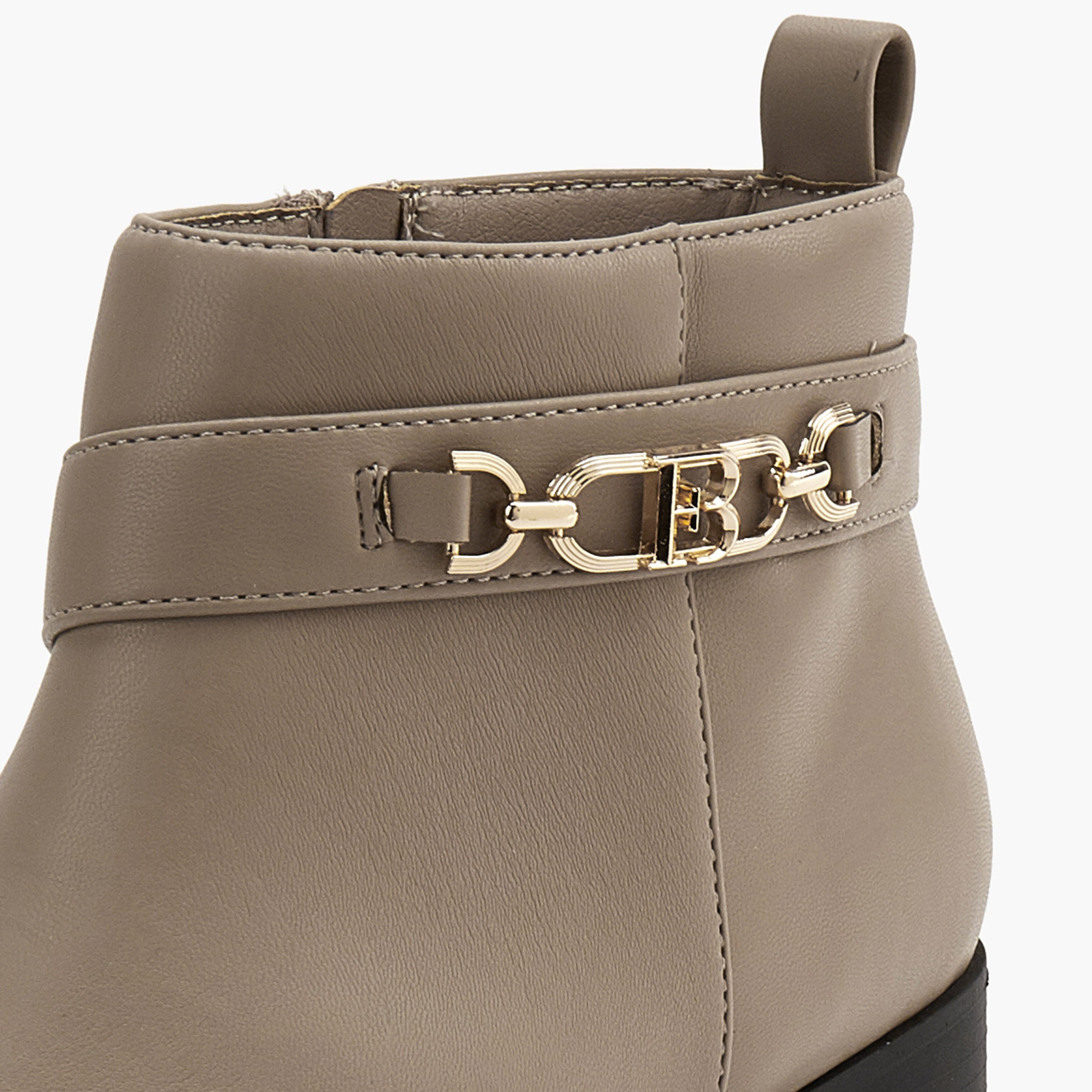 Flora Bella Chain Accent Ankle Boots with Zip Closure-women-shoes-boots-image-4