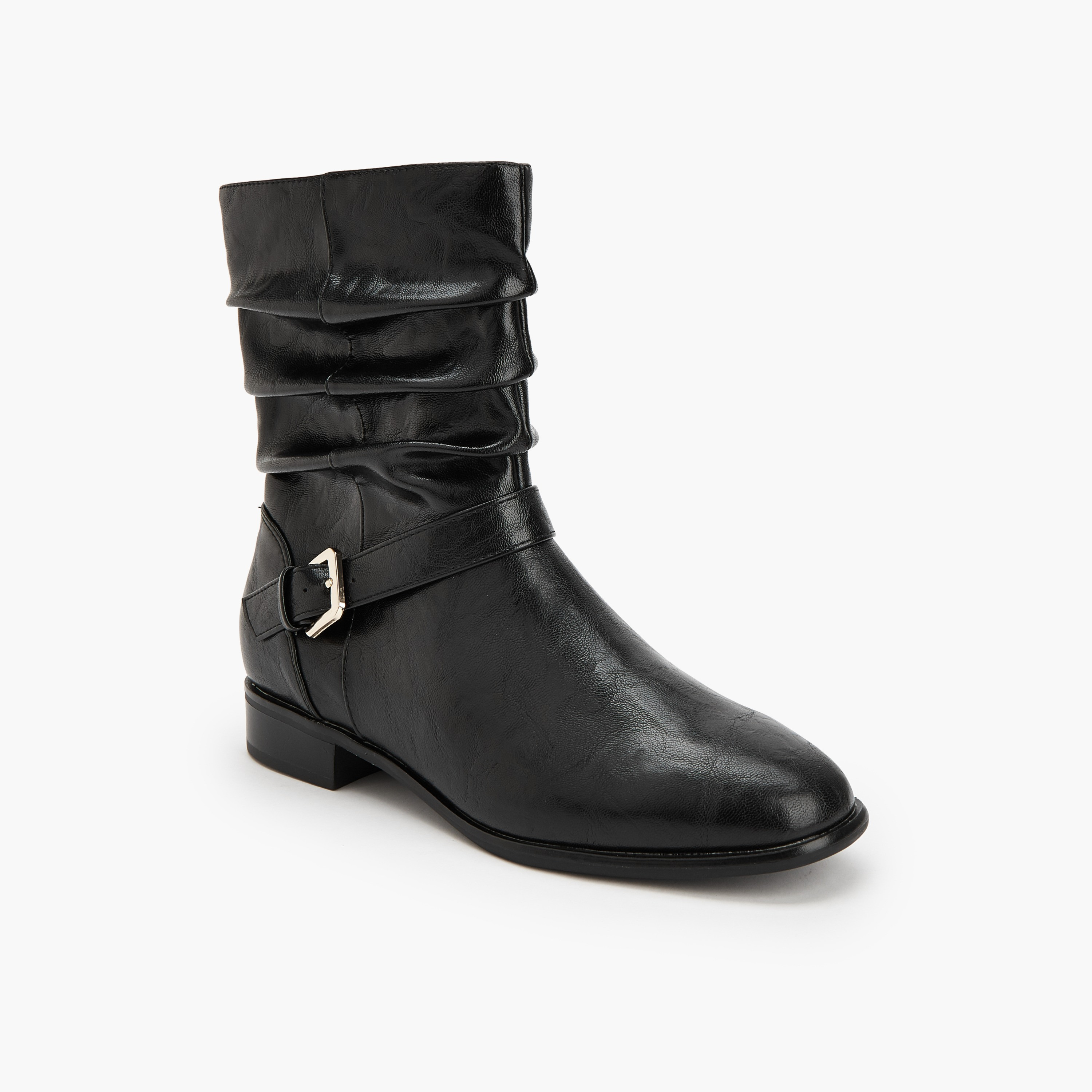Flora Bella Women Buckle Accent High Shaft Boots-women-shoes-boots-image-2