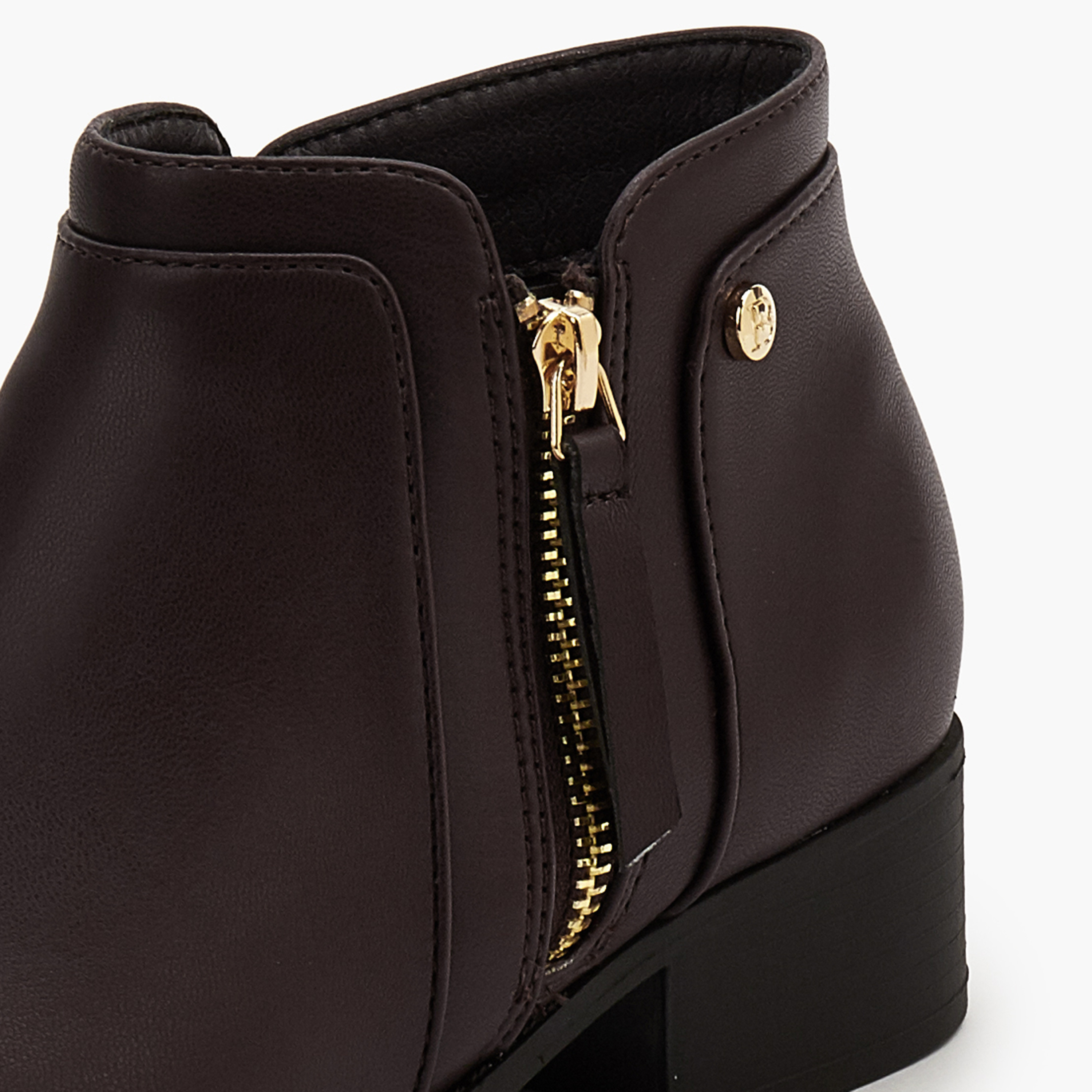 Flora Bella Solid Ankle Boots with Zip Closure-women-shoes-boots-image-4