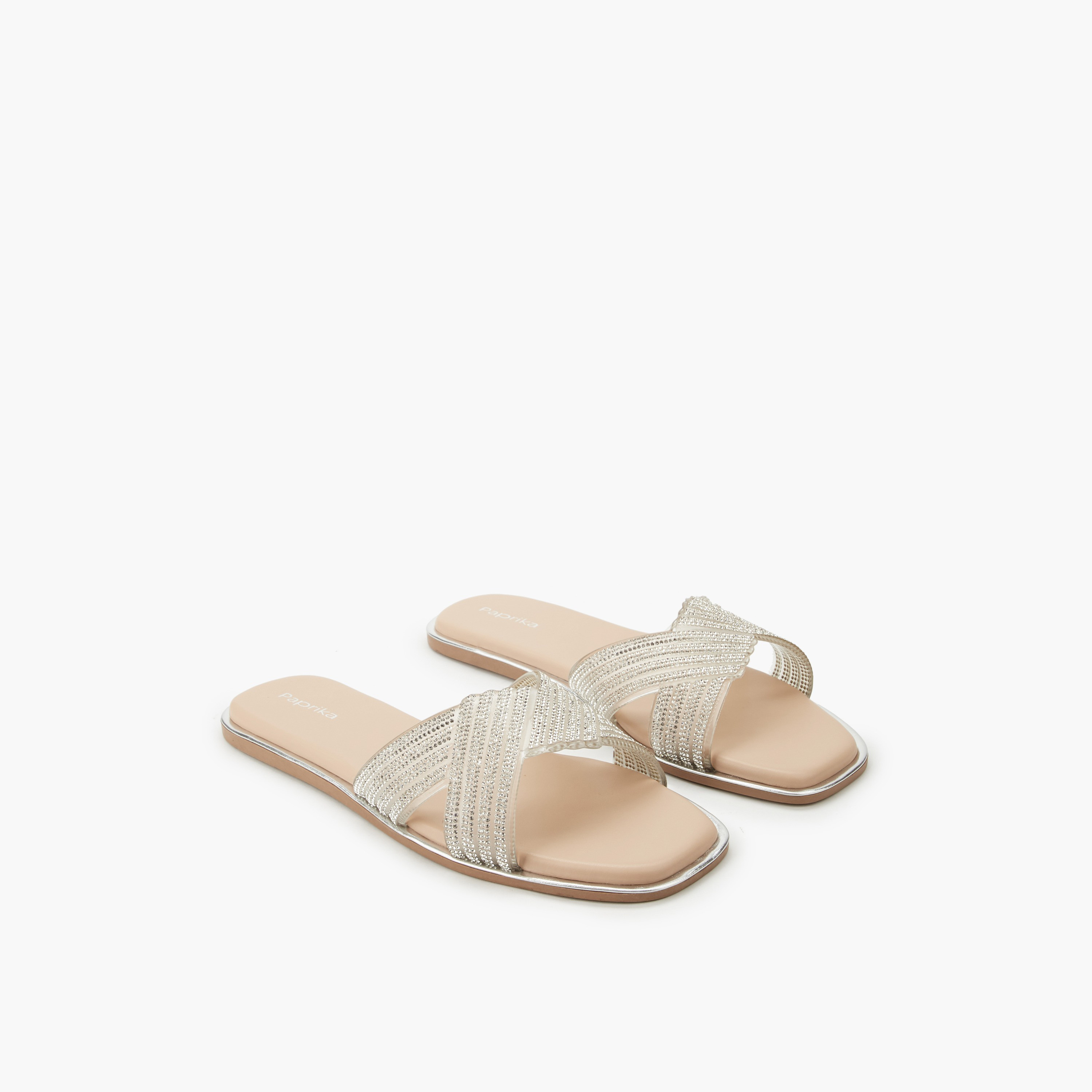 Paprika Women Embellished Cross Strap Sandals-women-shoes-flats-sandals-image-1
