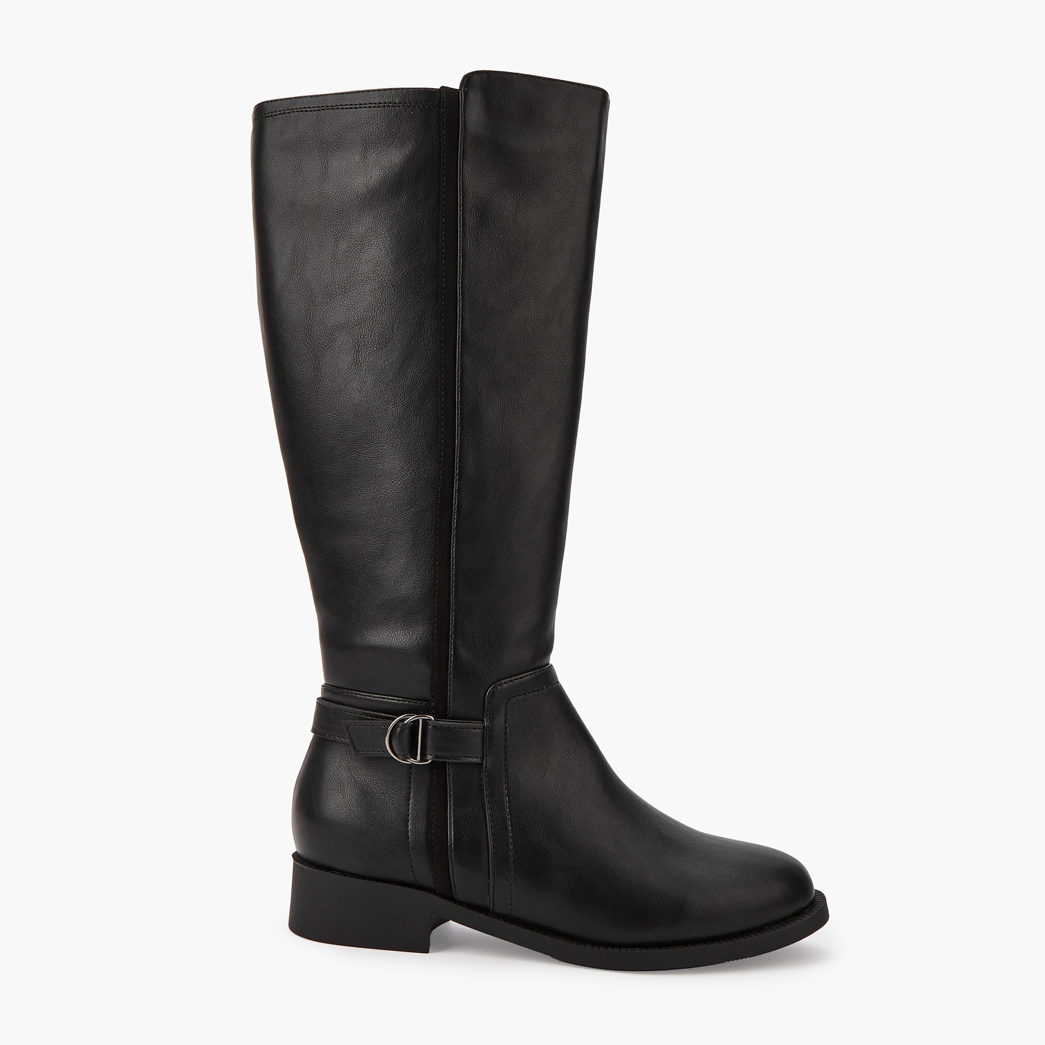 Flora Bella Buckle Detail High Shaft Boots with Zip Closure-women-shoes-boots-image-2