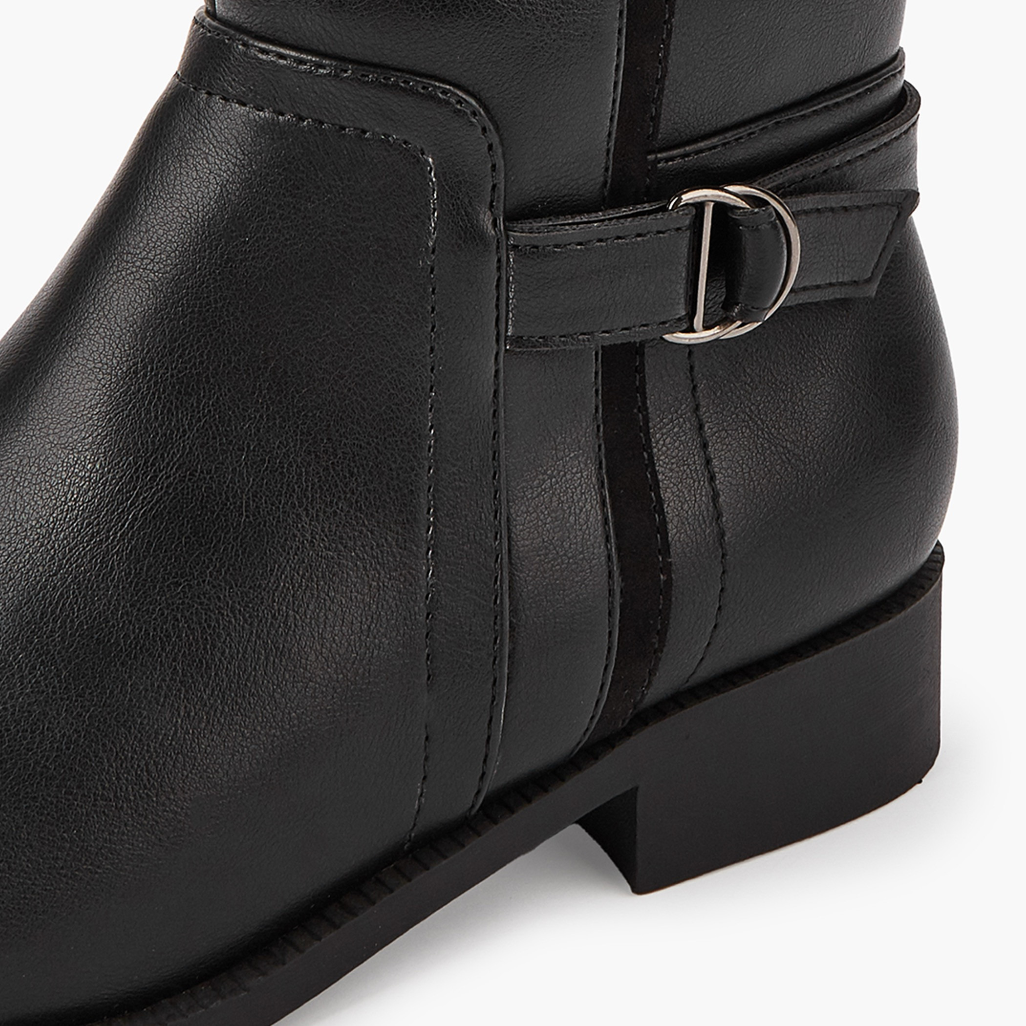 Flora Bella Buckle Detail High Shaft Boots with Zip Closure-women-shoes-boots-image-5