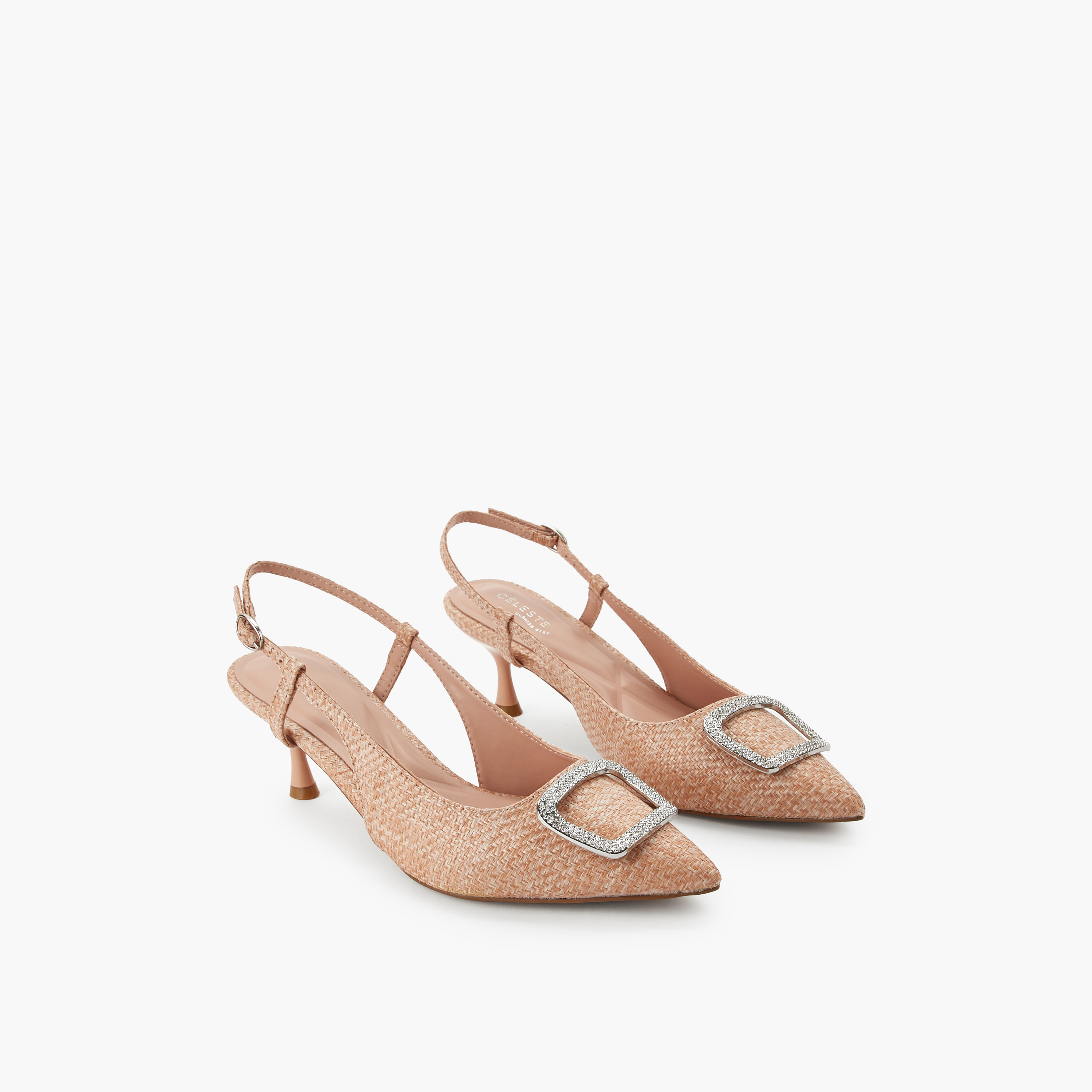 حذاء كعب صغير بارز الملمس للنساء من سيليست-women-shoes-sandals-heeled-image-1