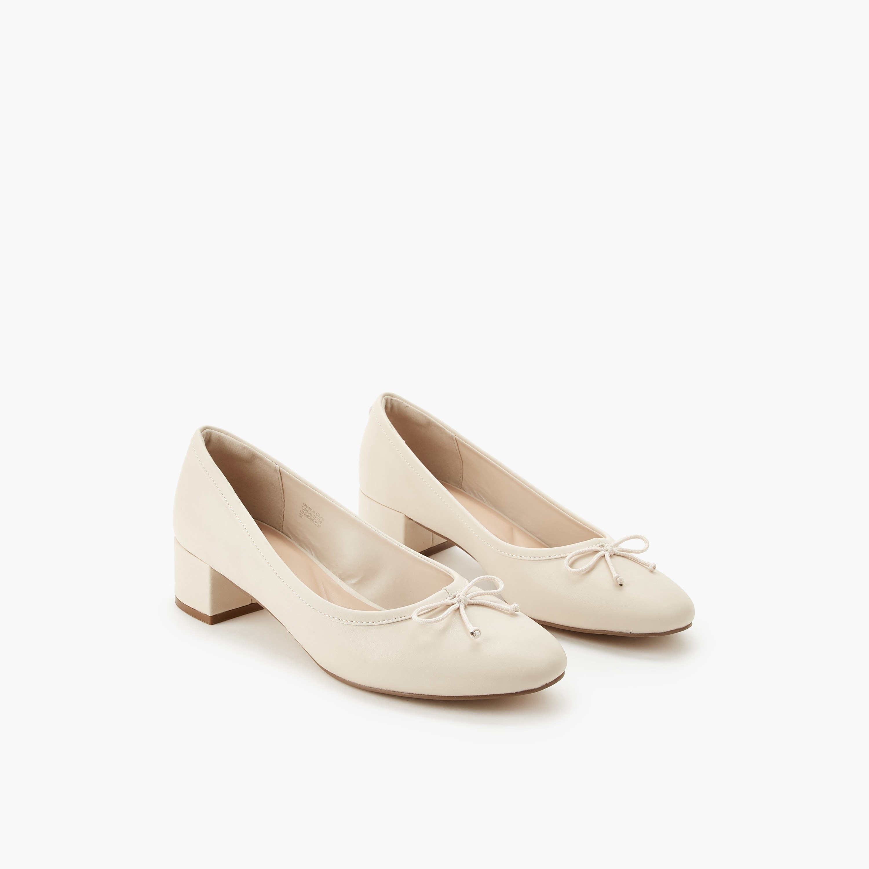 Celeste Women Bow Detail Block Heel Pumps-women-shoes-sandals-heeled-image-1