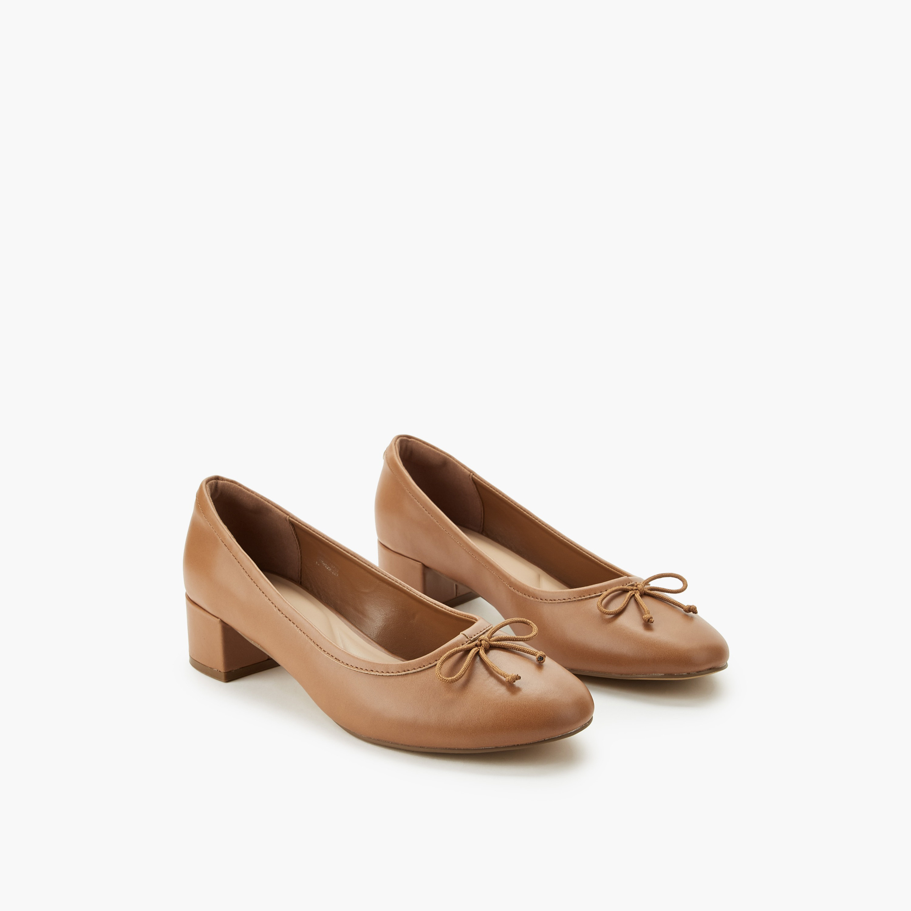 Celeste Women Bow Detail Block Heel Pumps-women-shoes-heels-image-1