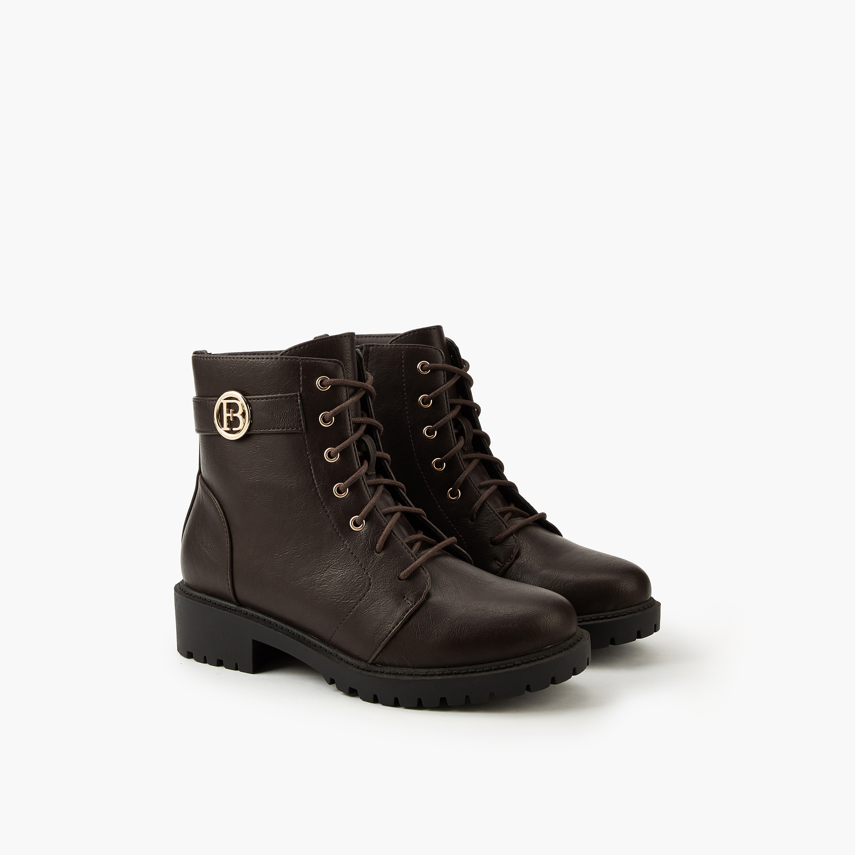 Flora Bella Solid Ankle Boots with Zip Closure-women-shoes-boots-image-3