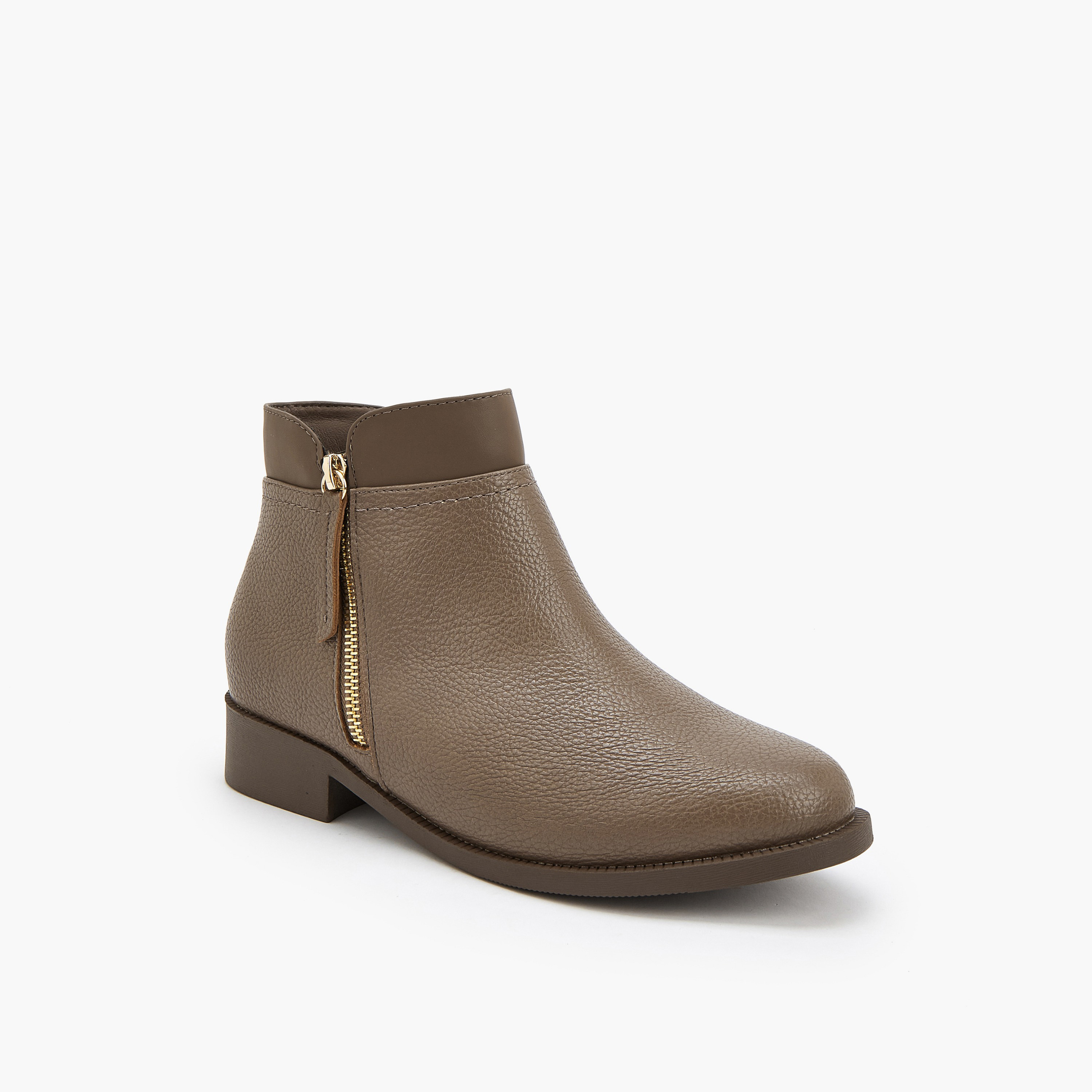 بوت طول الكاحل بارز الملمس للنساء من فلورا بيلا-women-shoes-boots-image-2