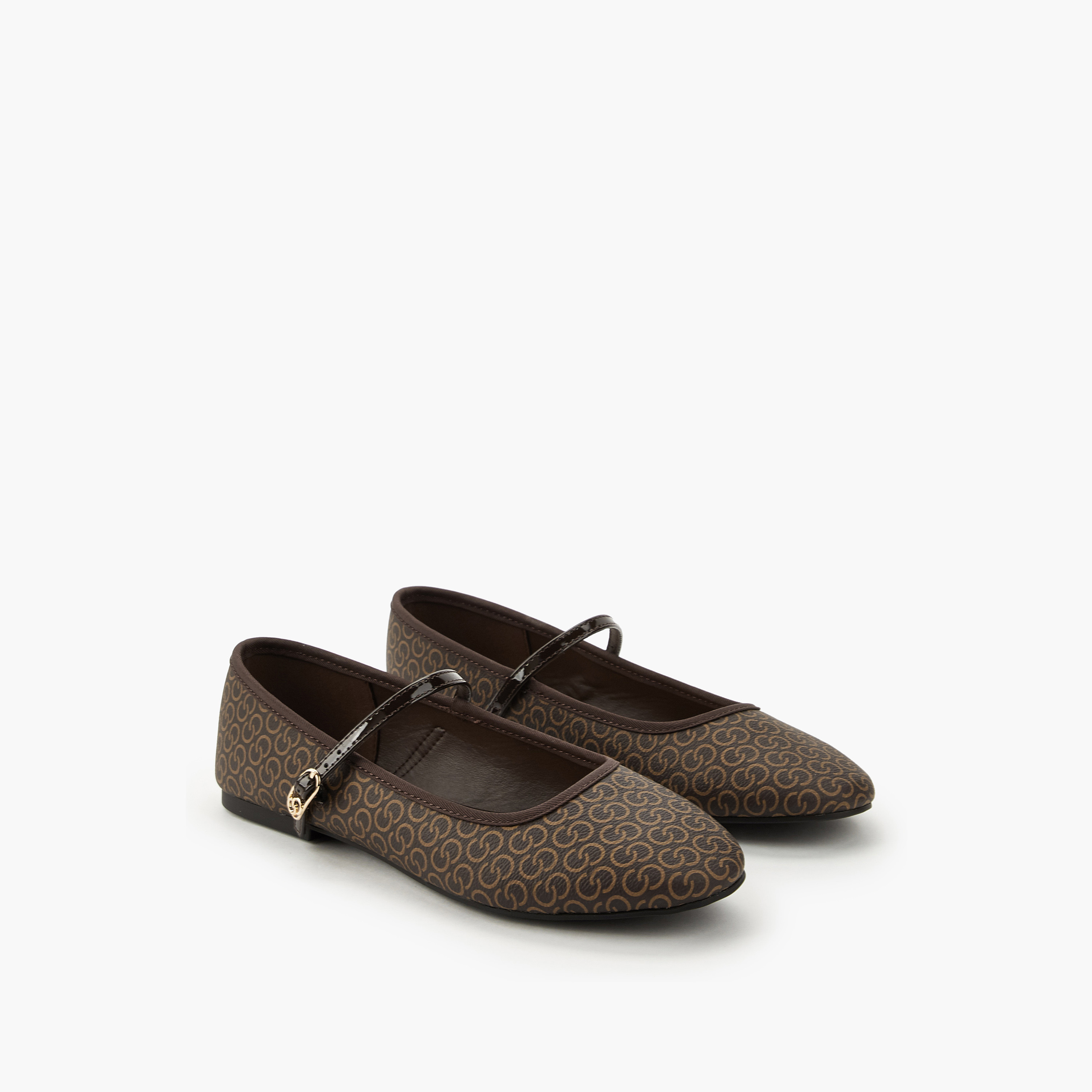 Celeste Women Monogram Print Ballerina Shoes-women-shoes-ballerinas-image-1
