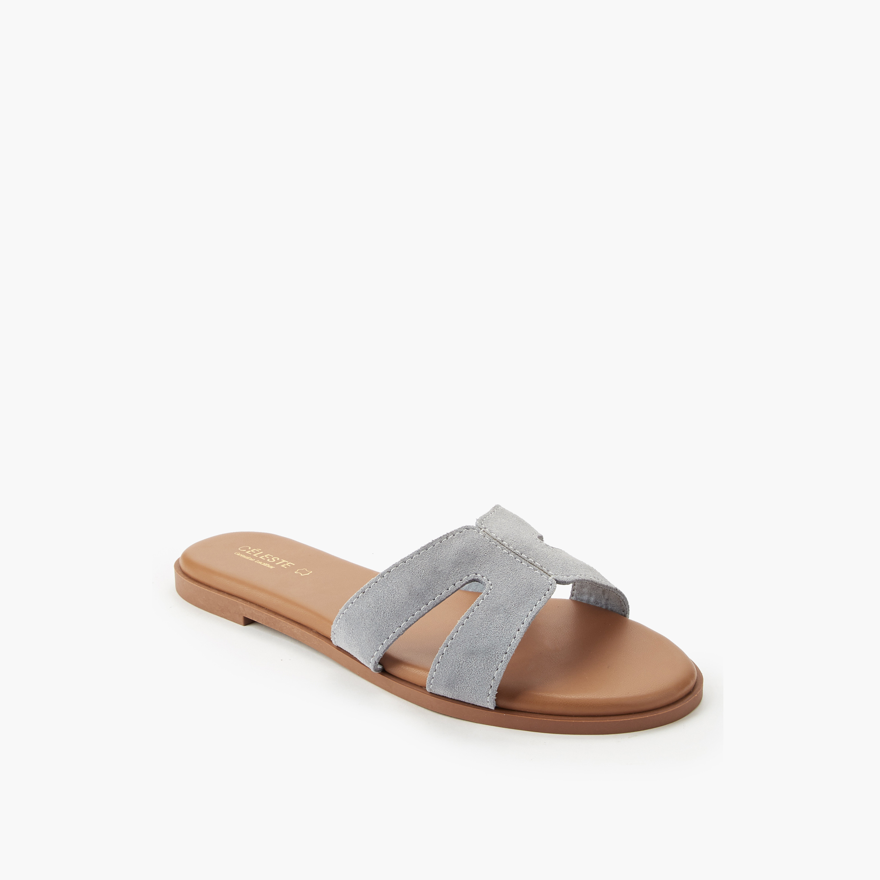 Celeste Women Leather Slip-On Sandals-women-shoes-flats-sandals-image-3