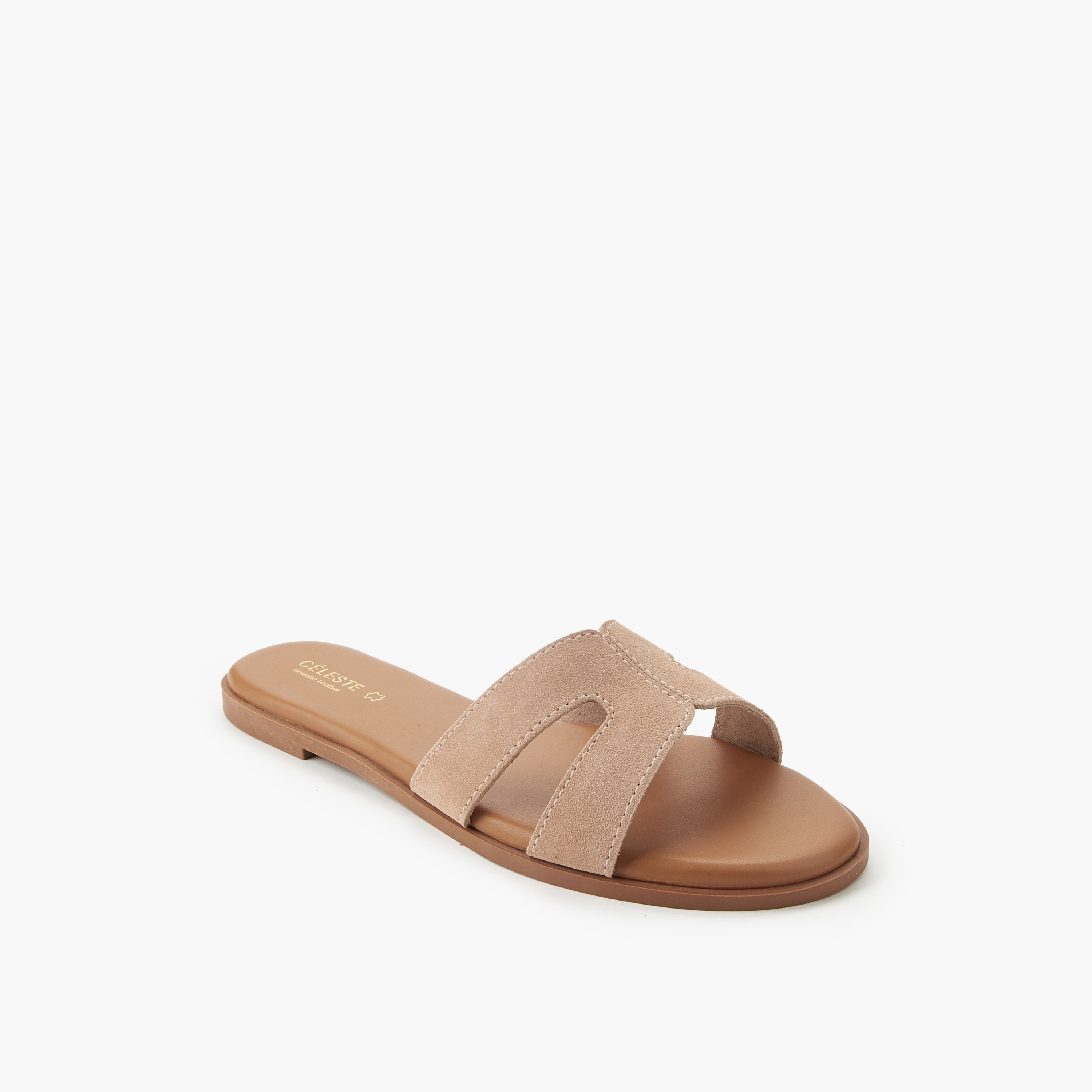 Celeste Women Leather Slip-On Sandals-women-shoes-flats-sandals-image-3