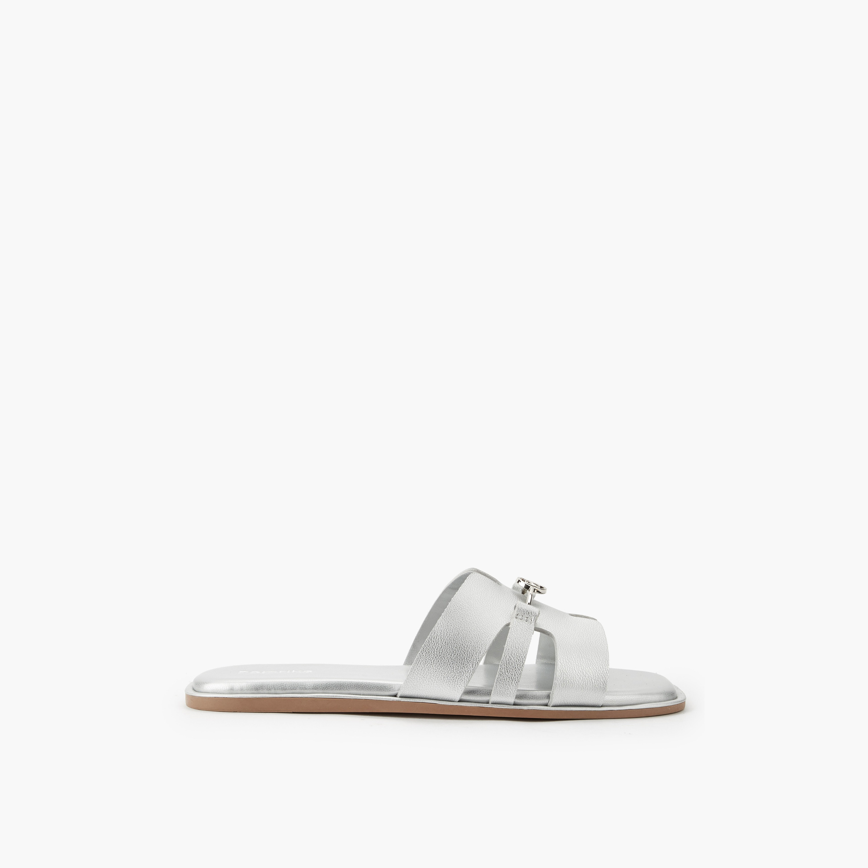 Paprika Women Metallic Accent Slide Sandals-women-shoes-flats-sandals-image-3