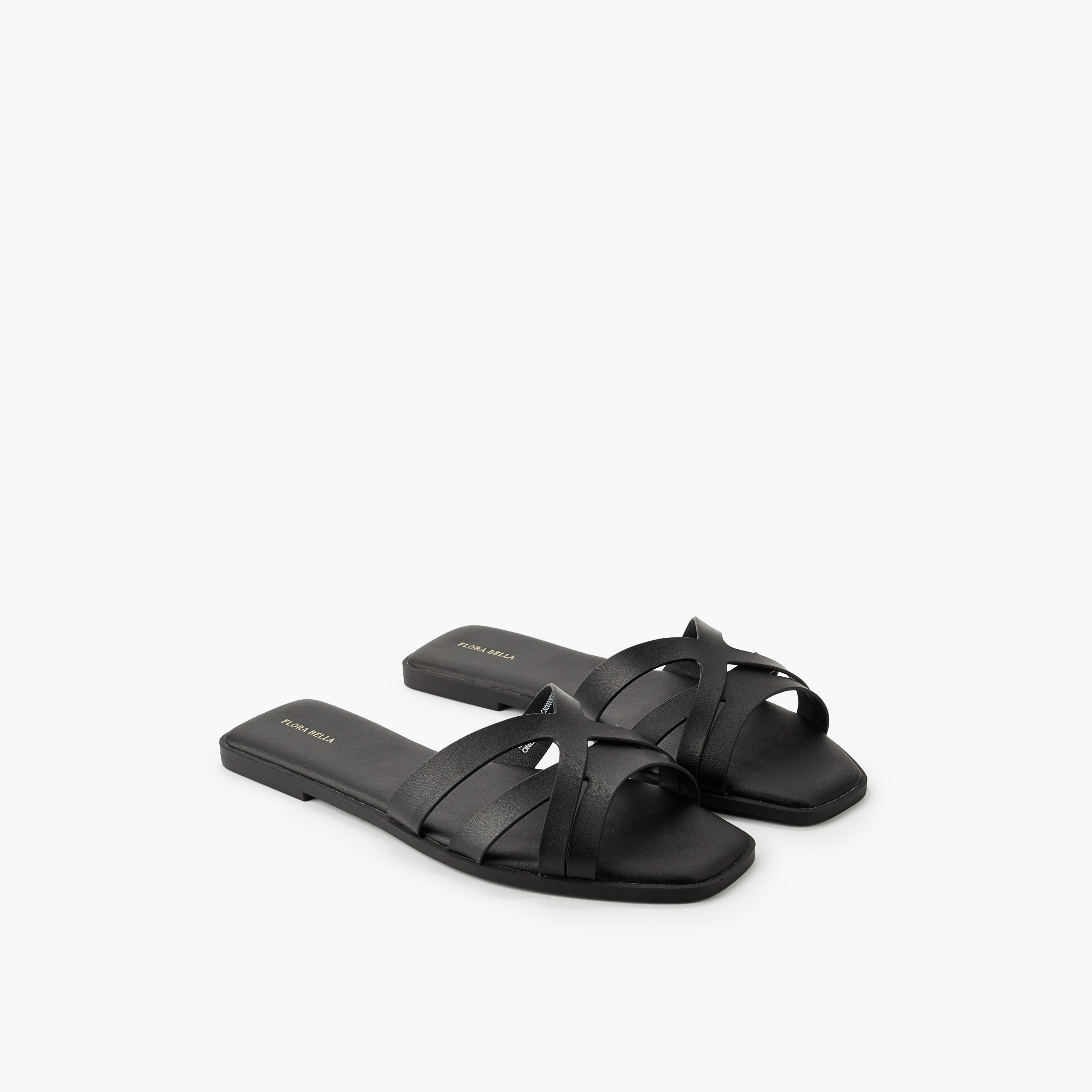 صندل سهل الارتداء بحزام متقاطع للنساء من فلورا بيلا-women-shoes-flats-sandals-image-1
