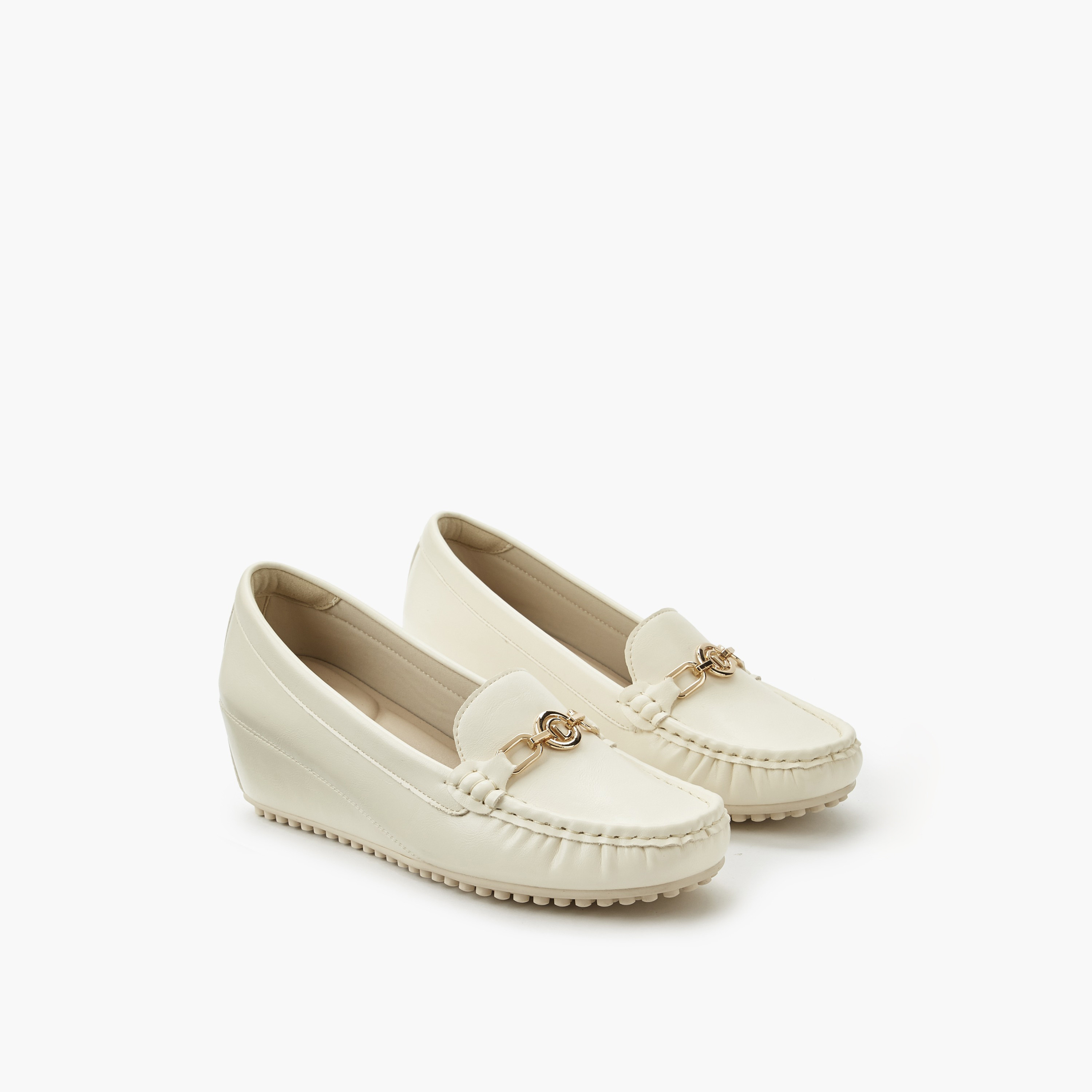 Le Confort Women Wedge Heel Slip-On Loafers-women-shoes-heels-image-1