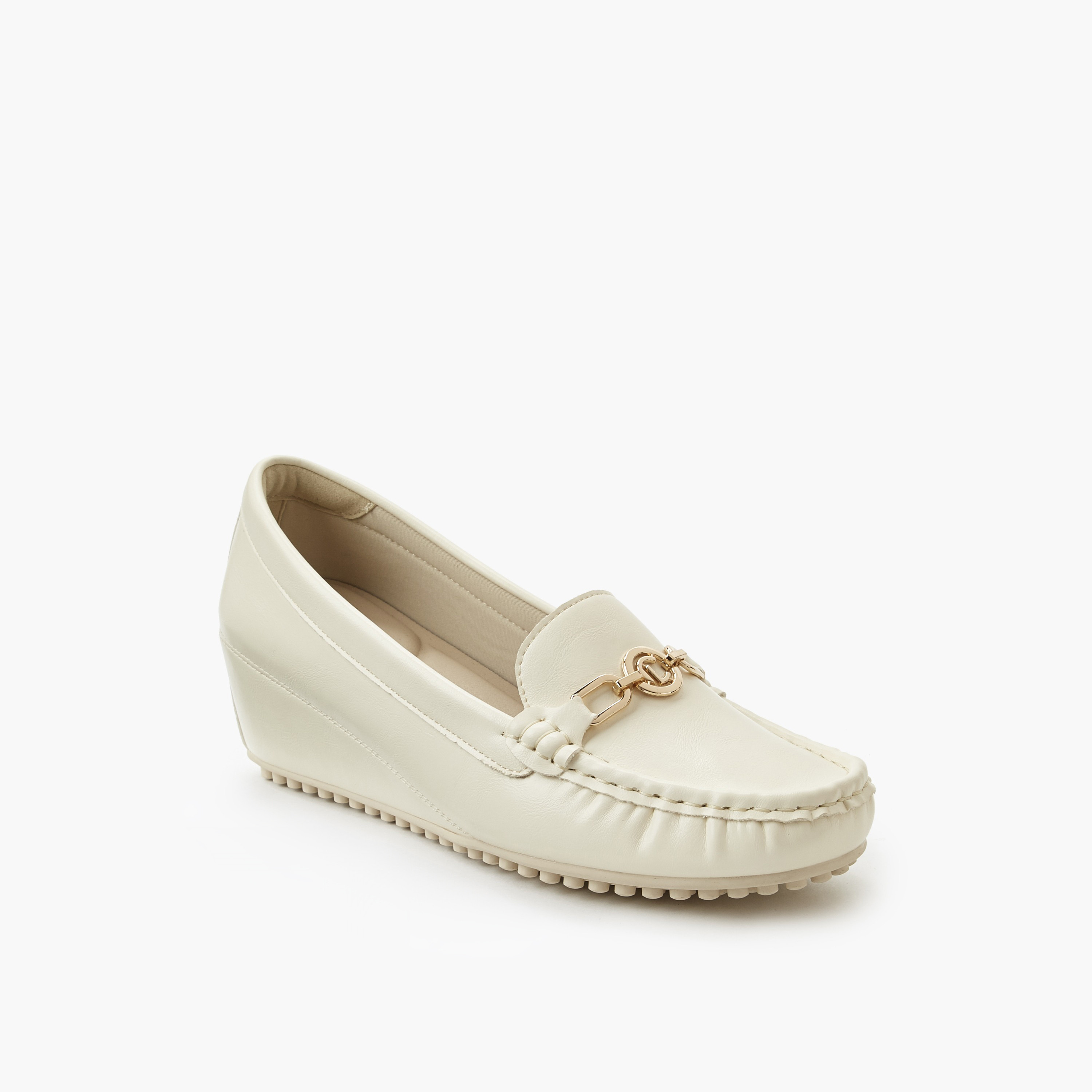 Le Confort Women Wedge Heel Slip-On Loafers-women-shoes-heels-image-2