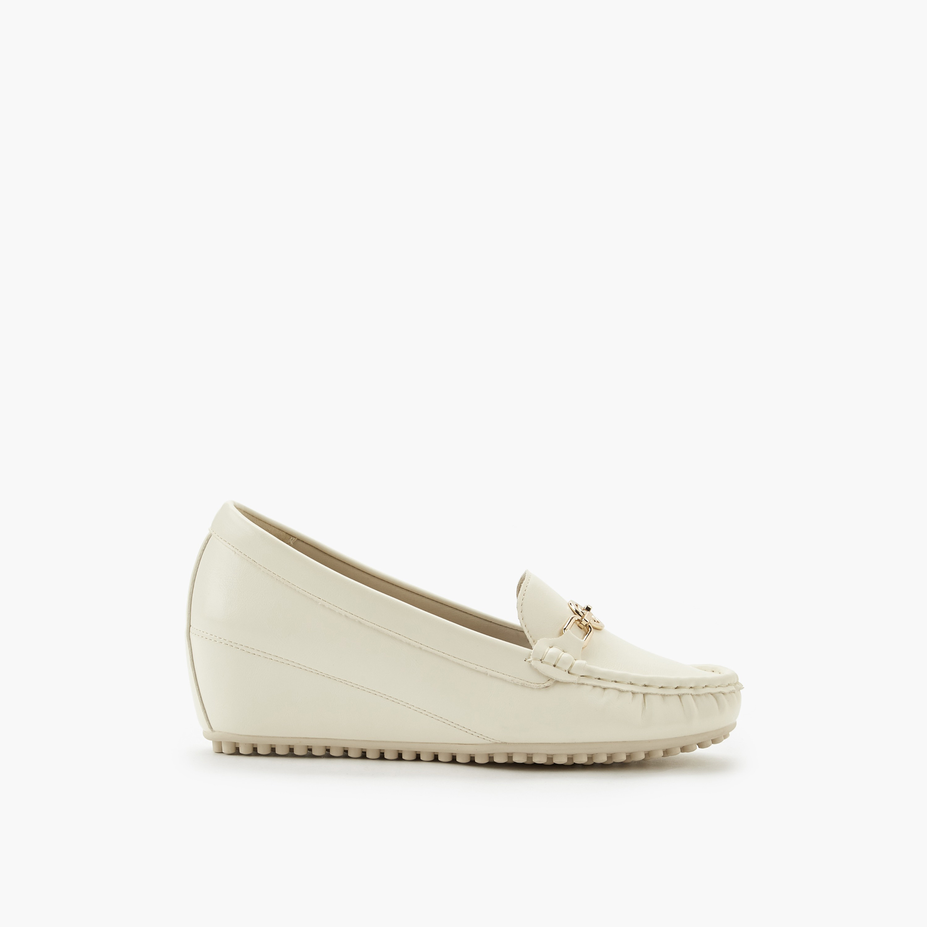 Le Confort Women Wedge Heel Slip-On Loafers-women-shoes-heels-image-3