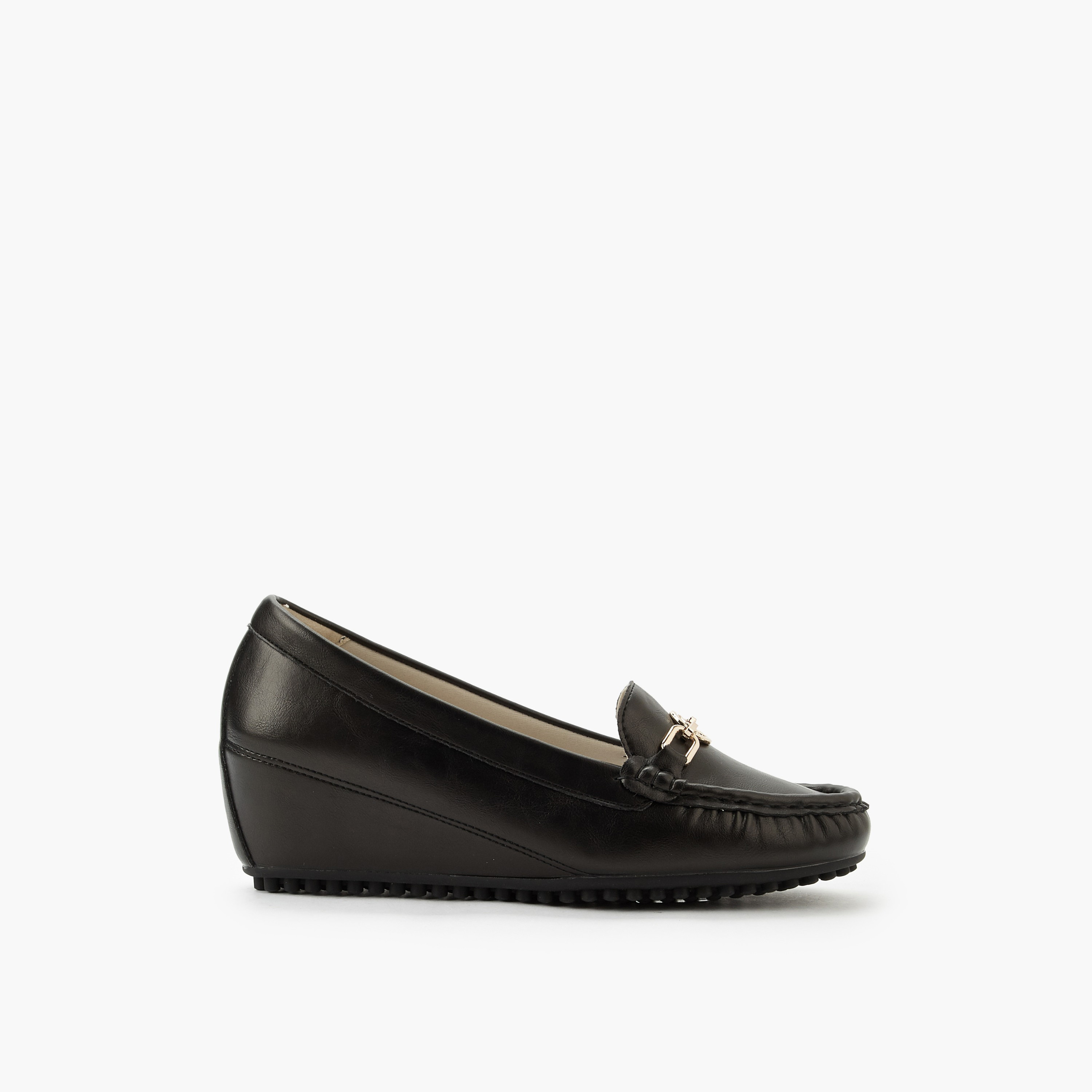 Le Confort Women Wedge Heel Slip-On Loafers-women-shoes-heels-image-3