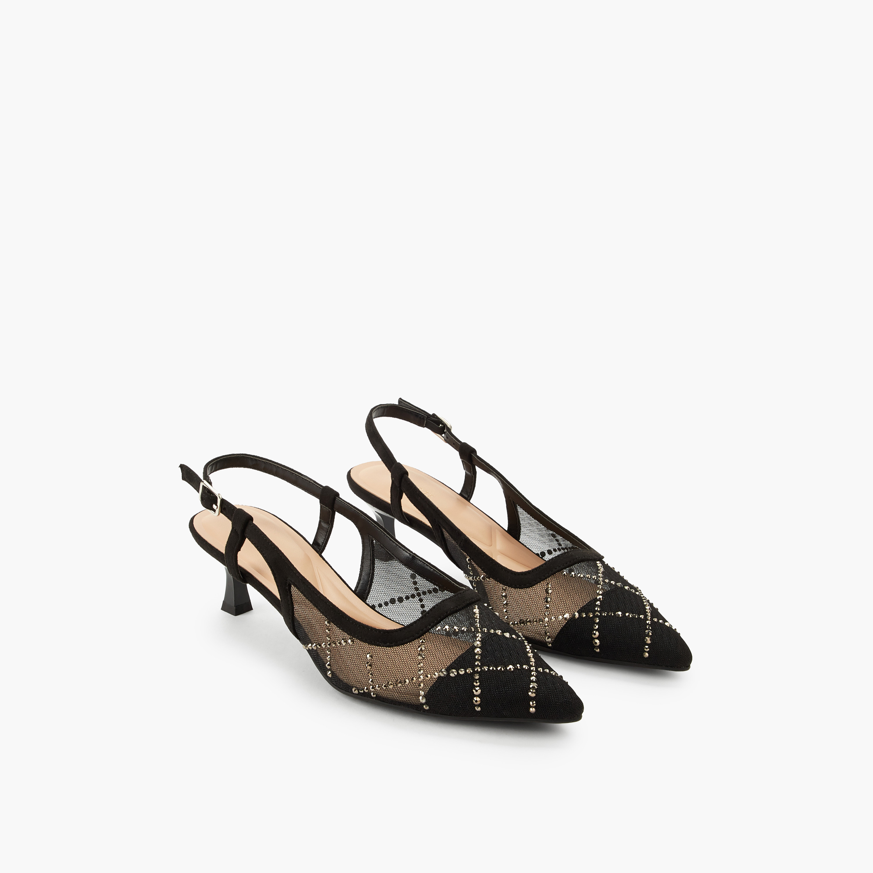 Celeste Women Kitten Heel Embellished Pointed Toe Shoes-women-shoes-sandals-heeled-image-1