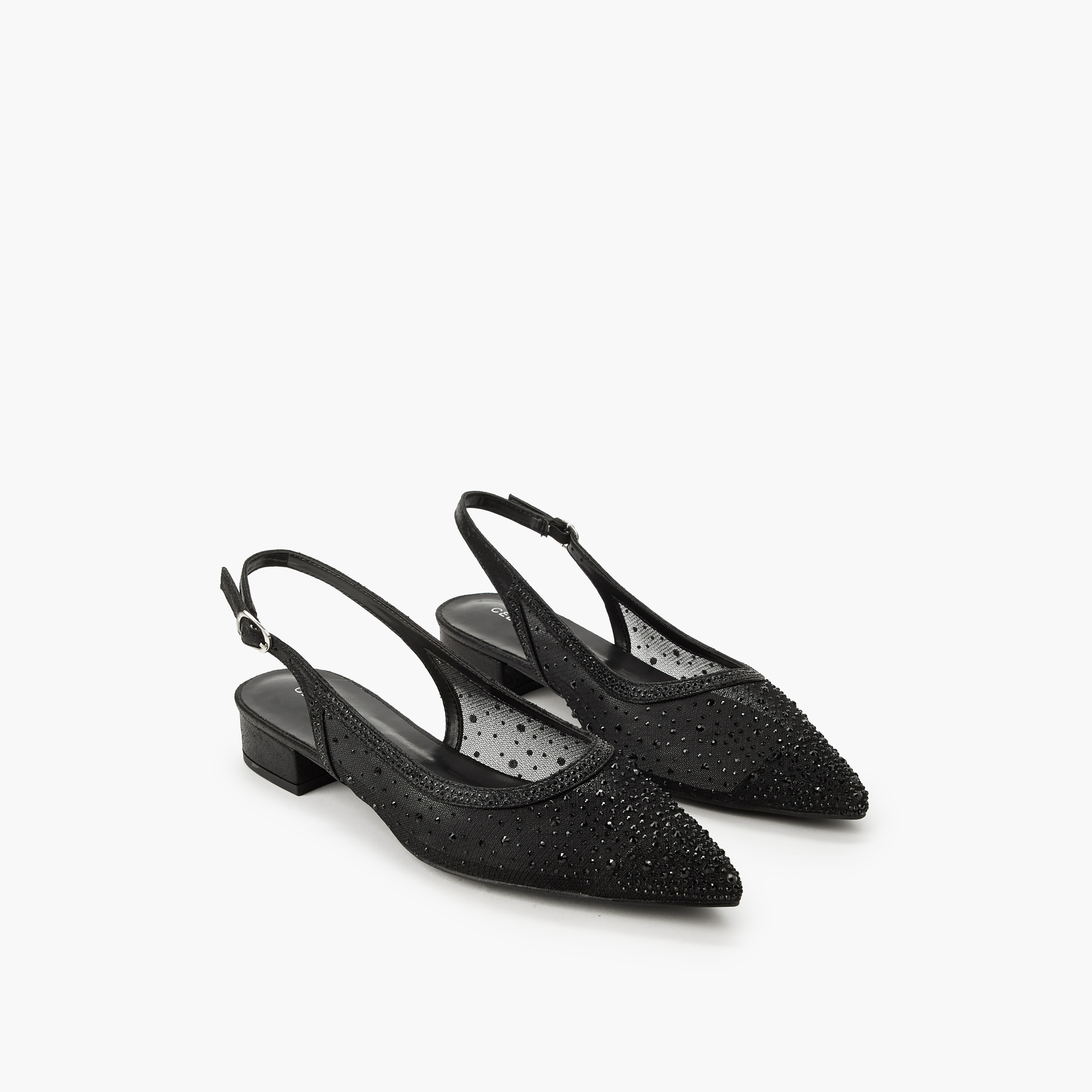 Celeste Women Embellished Buckle Closure Pointed Toe Shoes-women-shoes-sandals-heeled-image-1