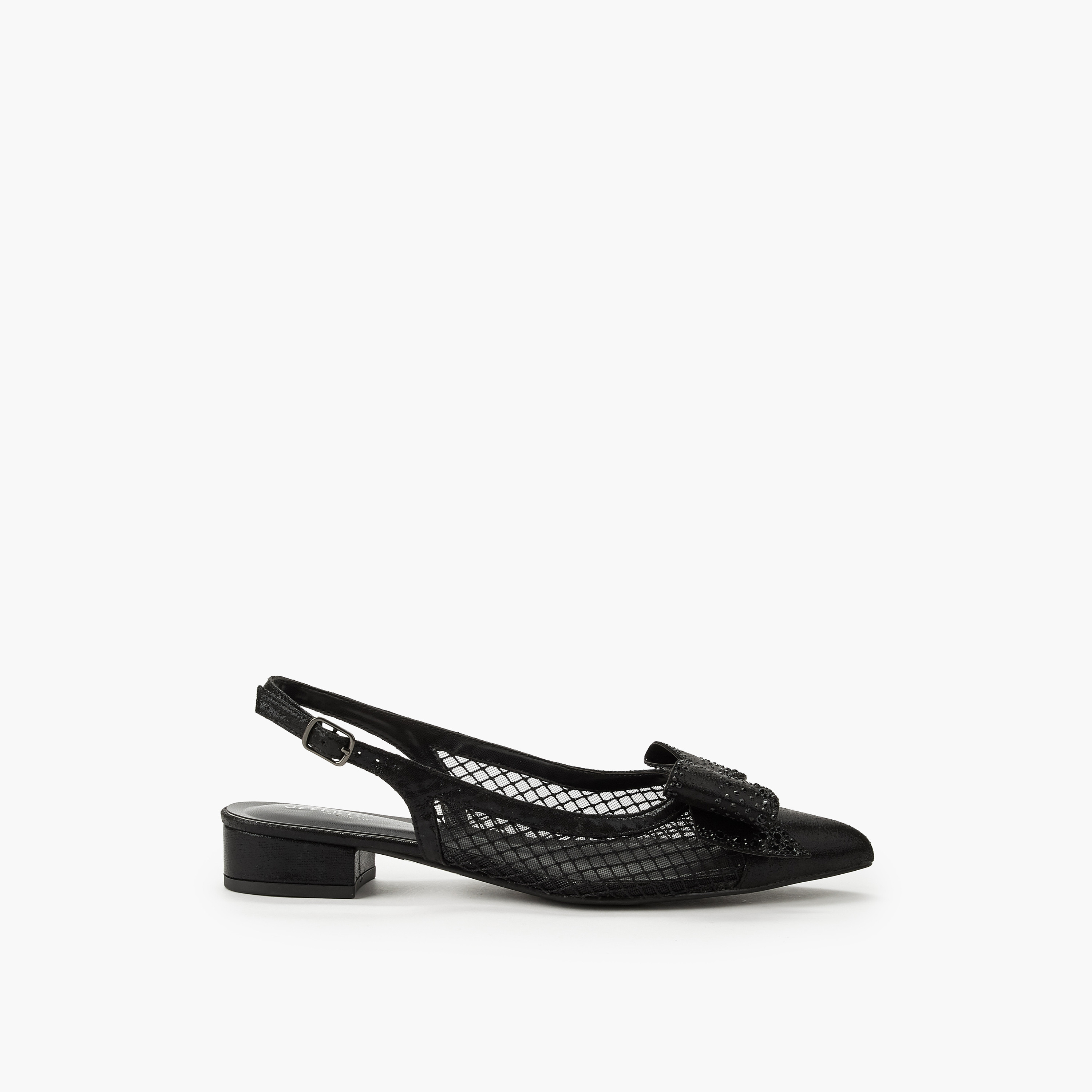 Celeste Women Bow Embellished Buckle Closure Pointed Toe Shoes-women-shoes-sandals-heeled-image-3