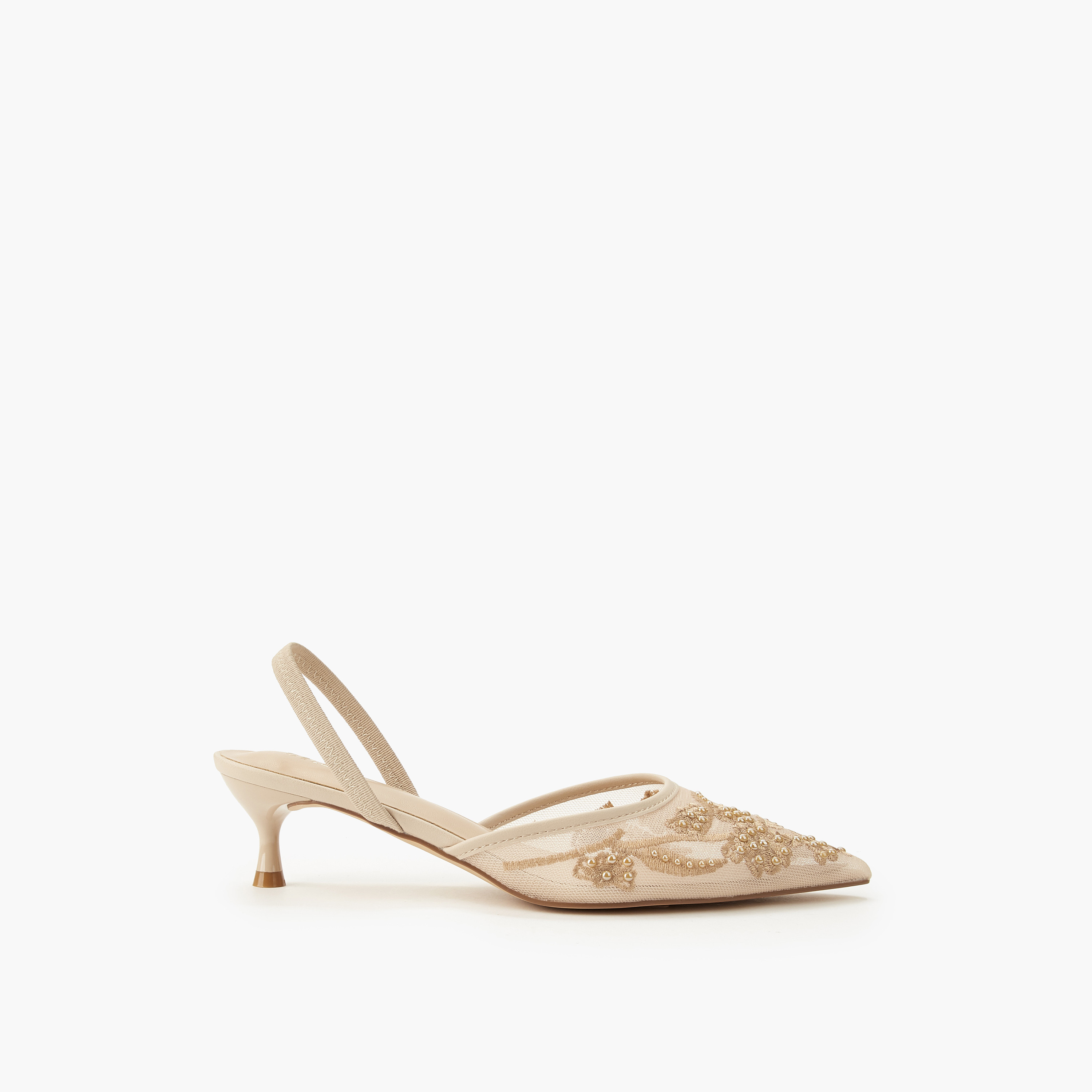 حذاء بمقدمة مدببة وكعب صغير وتزيينات للنساء من سيليست-women-shoes-sandals-heeled-image-3