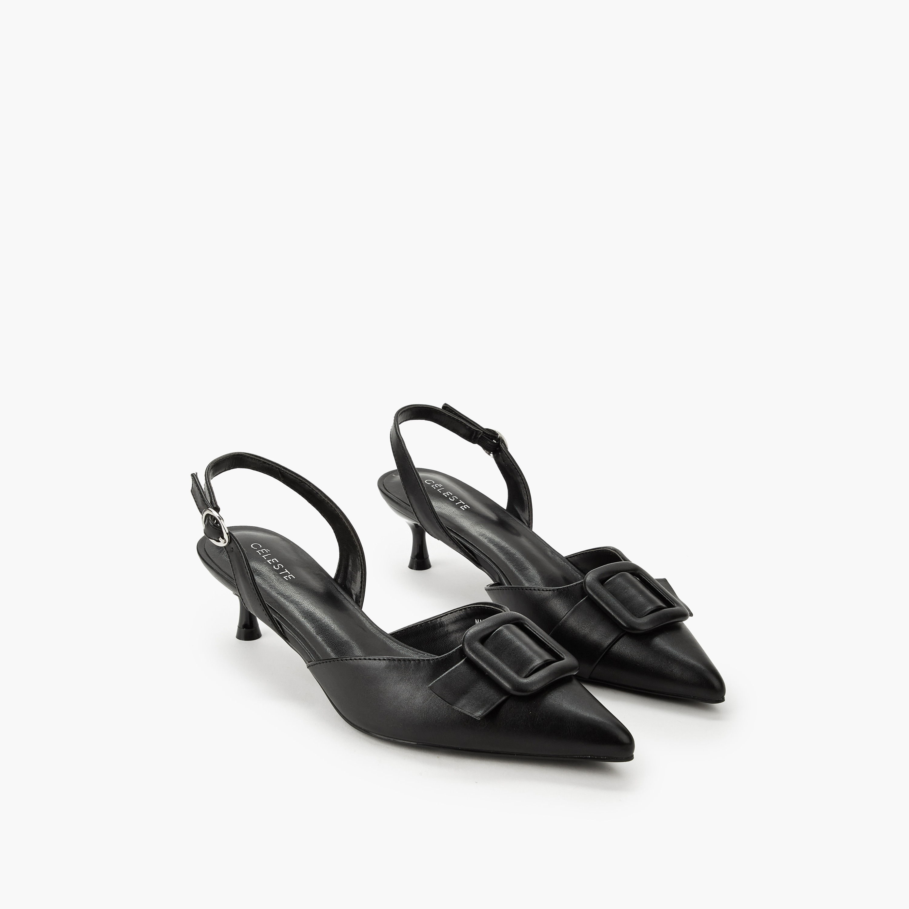 حذاء بكعب صغير ومقدمة مدببة وإبزيم للنساء من سيليست-women-shoes-sandals-heeled-image-1