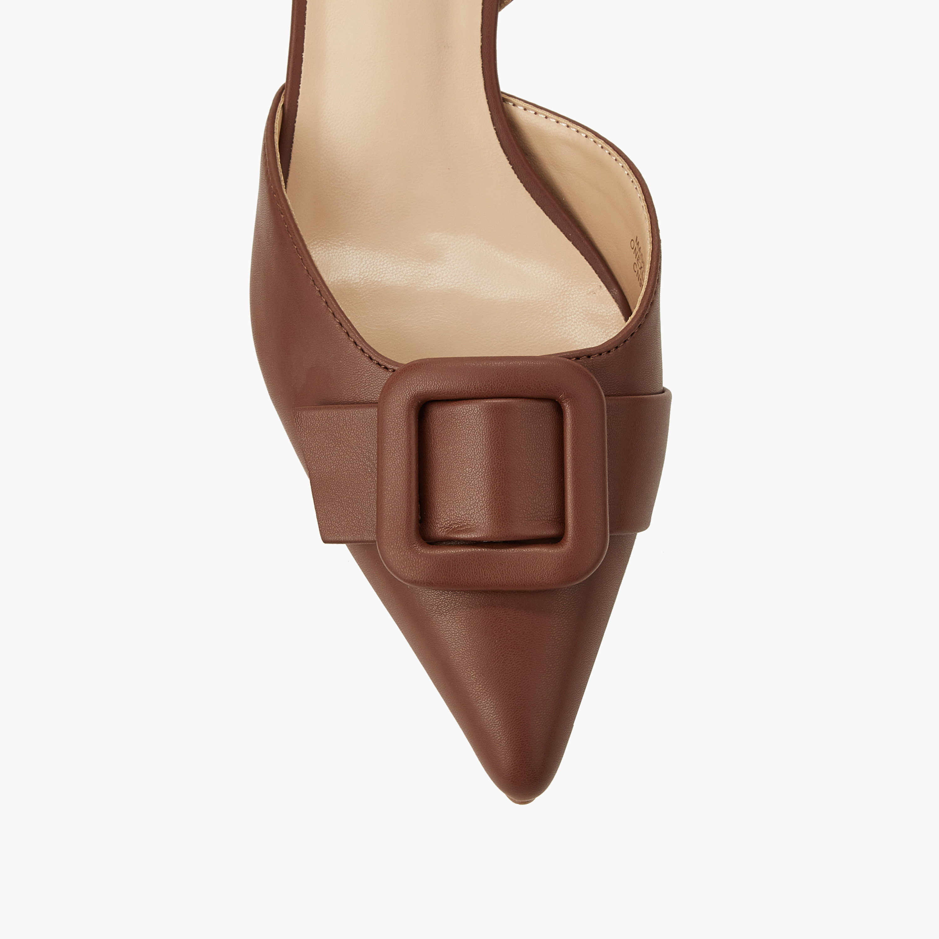 Celeste Women Buckle Detail Kitten Heel Pointed Toe Shoes-women-shoes-sandals-heeled-image-4