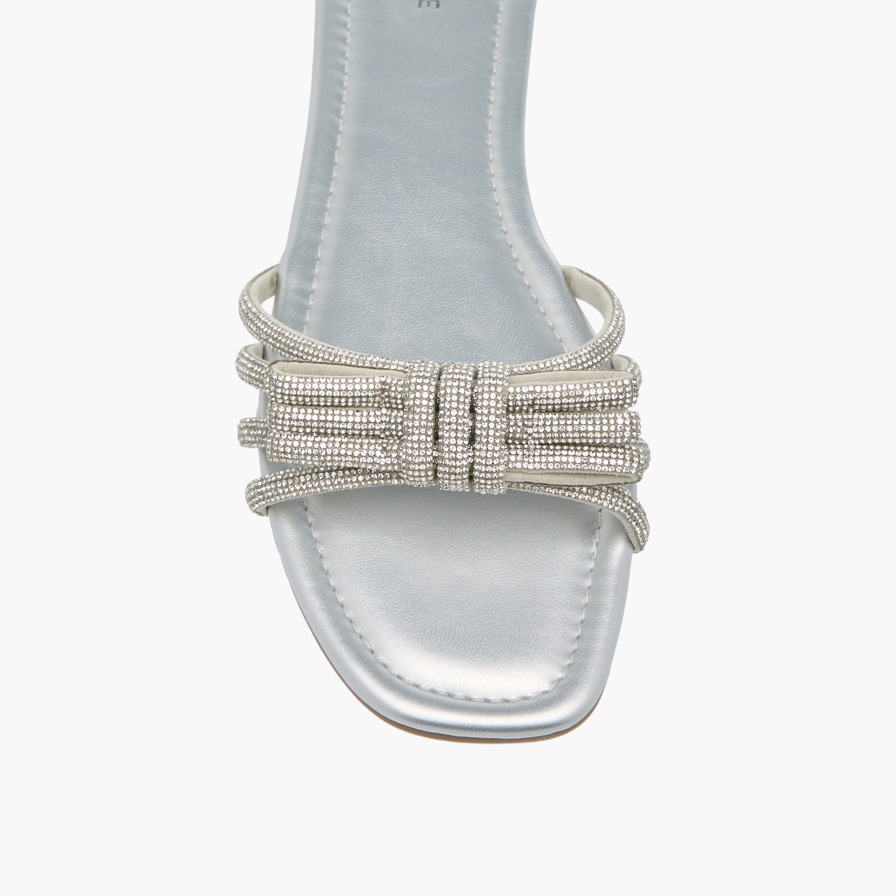 Celeste Women's Embellished Bow Detail Slip-On Flat Sandals-women-shoes-flats-sandals-image-4