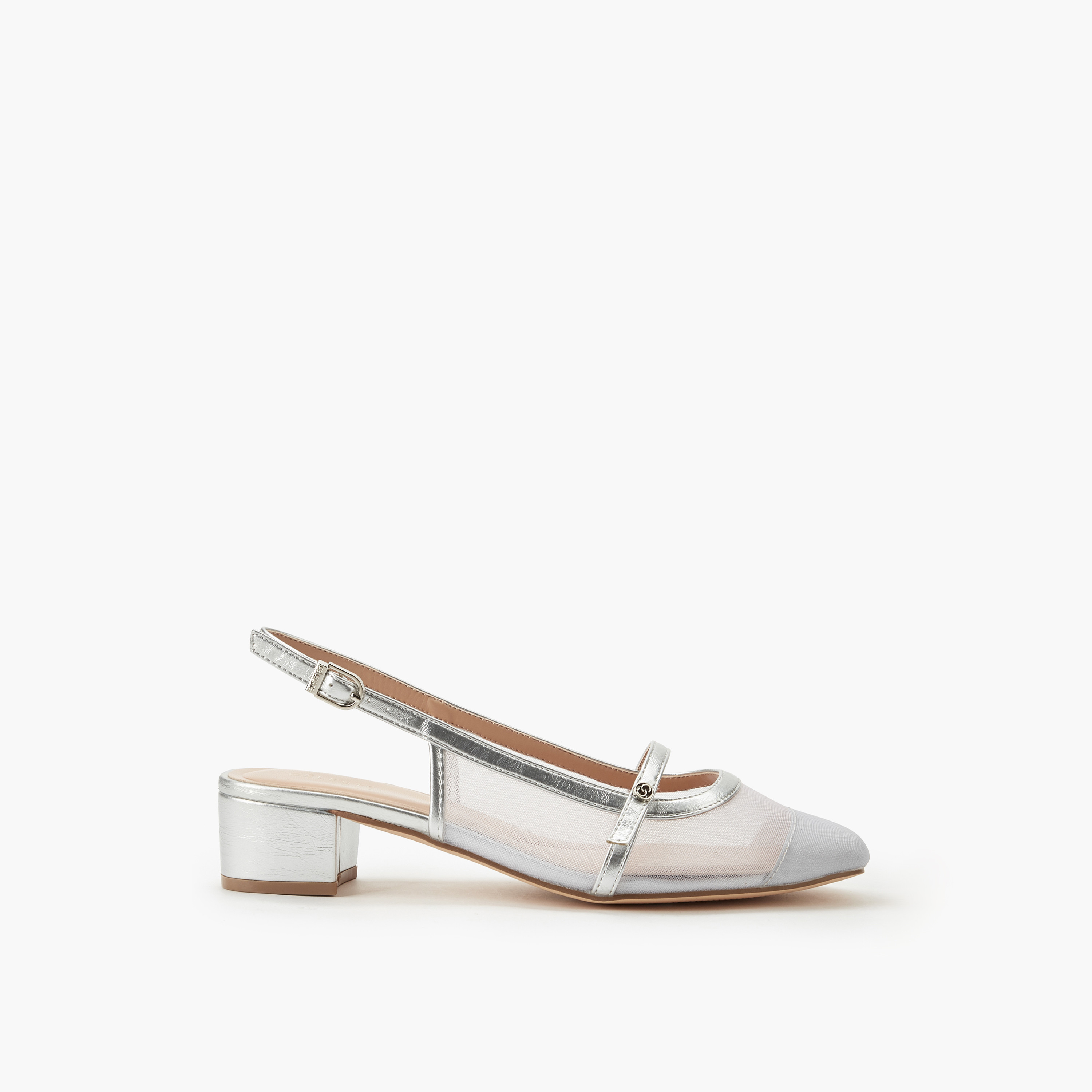 حذاء بكعب عريض شبكي بارز الملمس للنساء من سيليست-women-shoes-heels-image-3