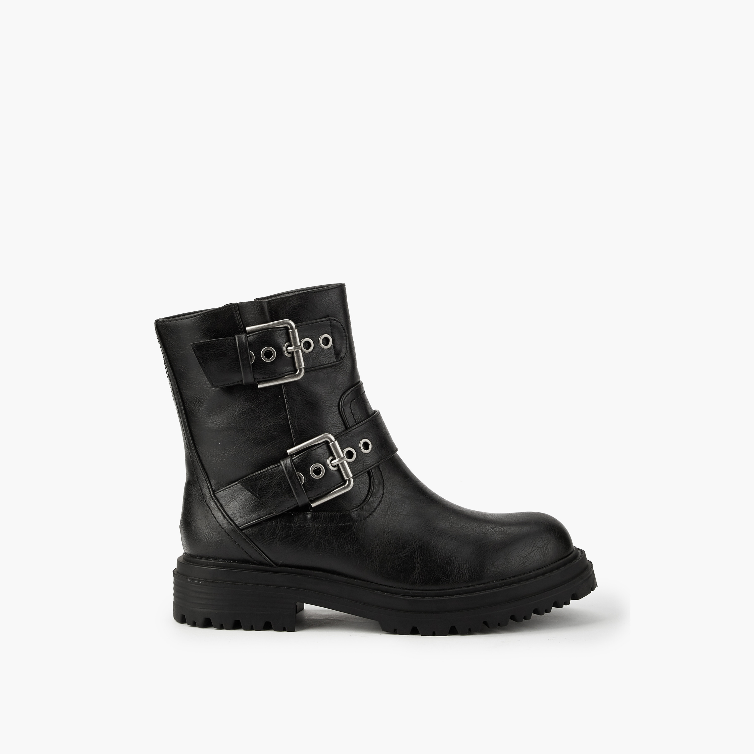 Flora Bella Women's Buckle Accent Ankle Boots-women-shoes-boots-image-2