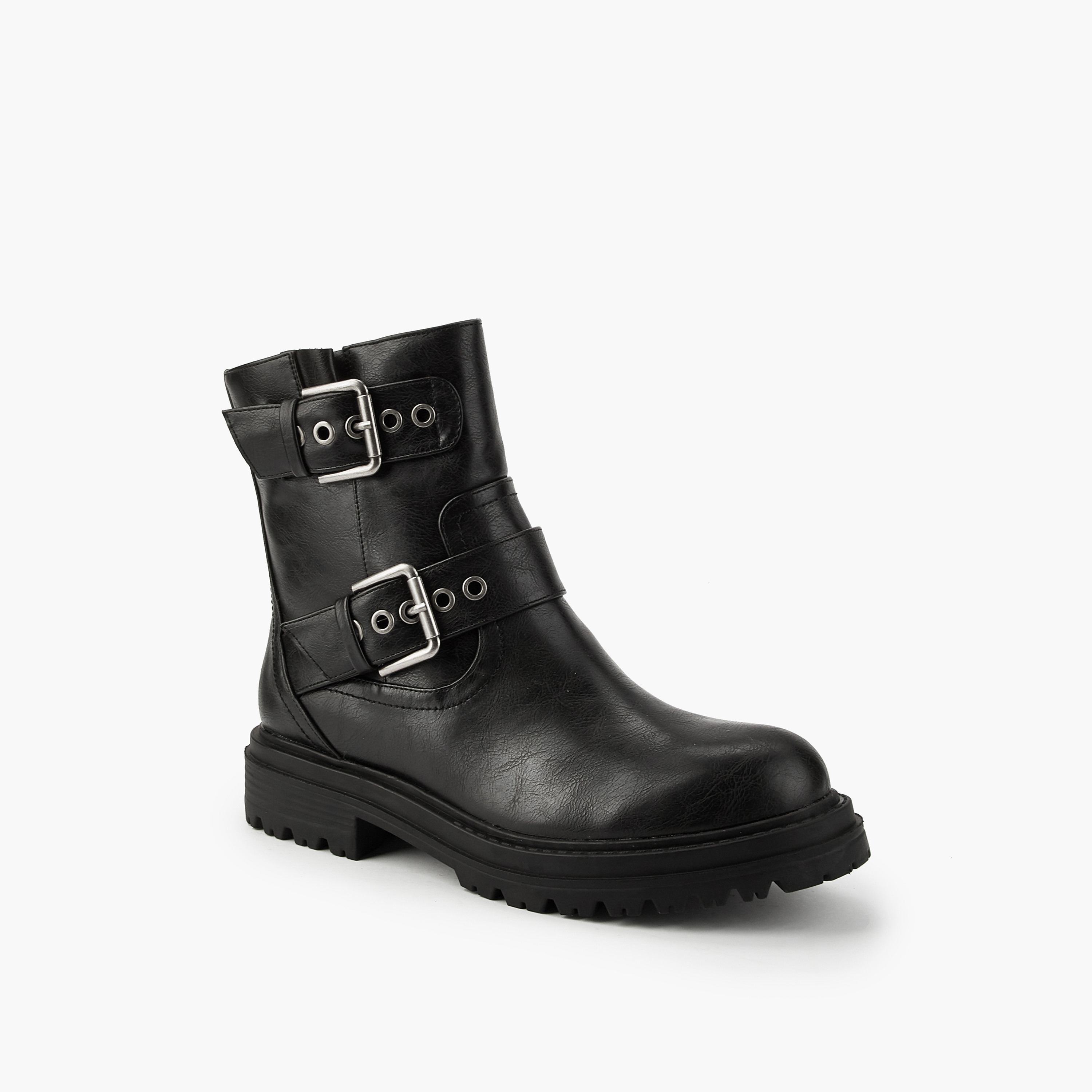 Flora Bella Women's Buckle Accent Ankle Boots-women-shoes-boots-image-3