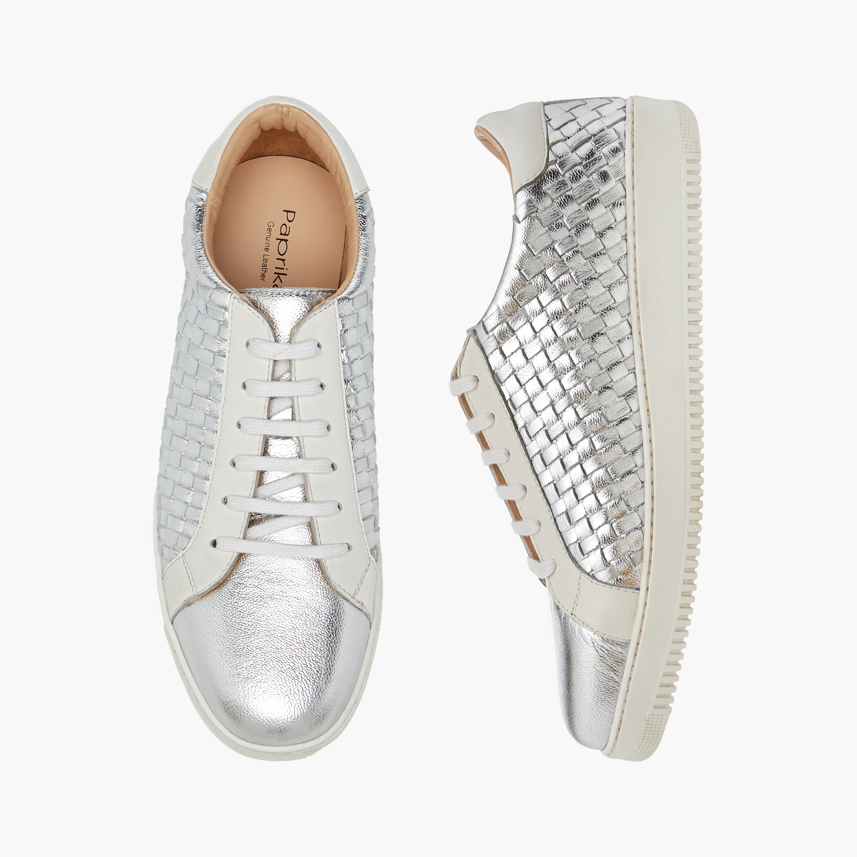 Paprika Quilted Sneakers with Lace-Up Closure-women-shoes-sneakers-image-1