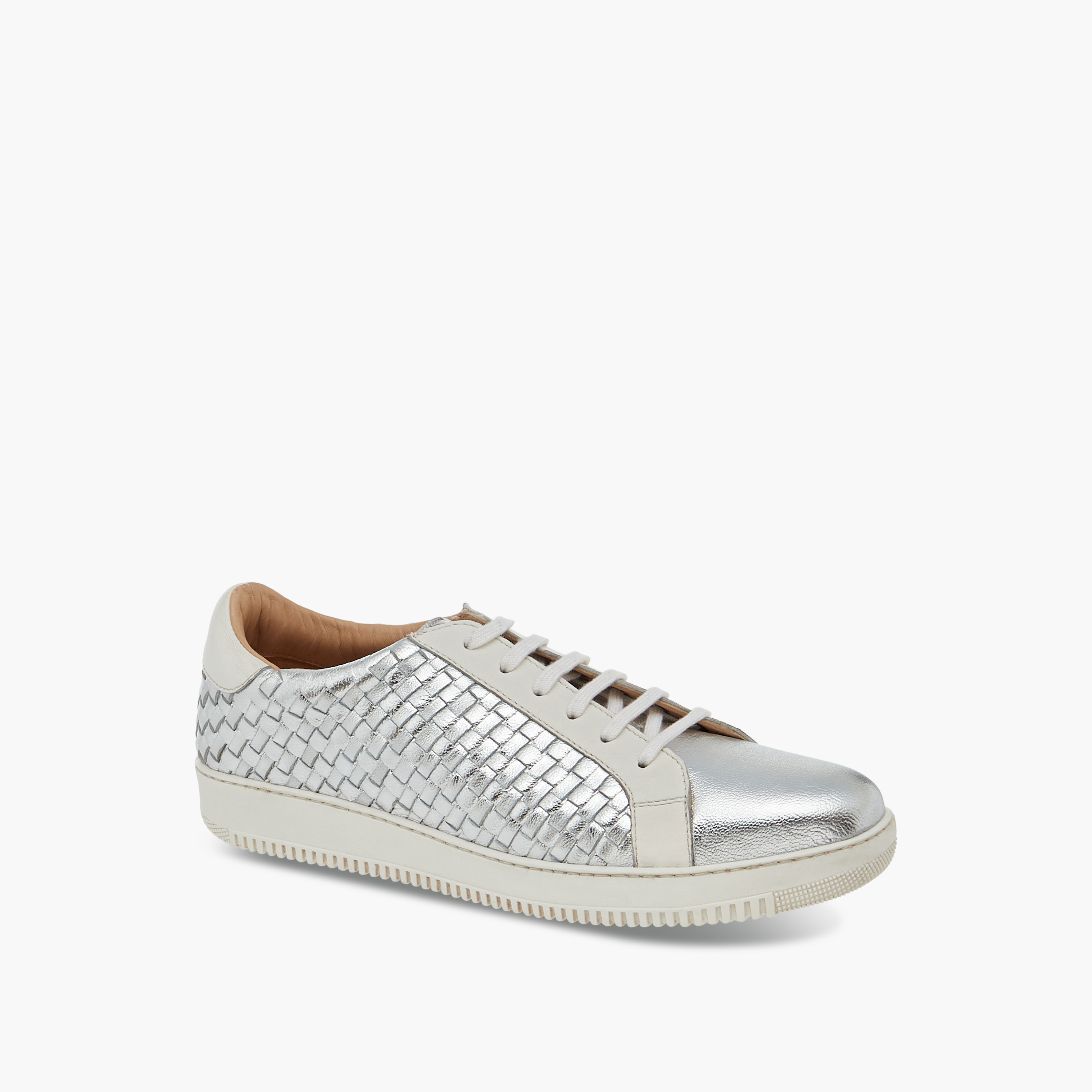 Paprika Quilted Sneakers with Lace-Up Closure-women-shoes-sneakers-image-2