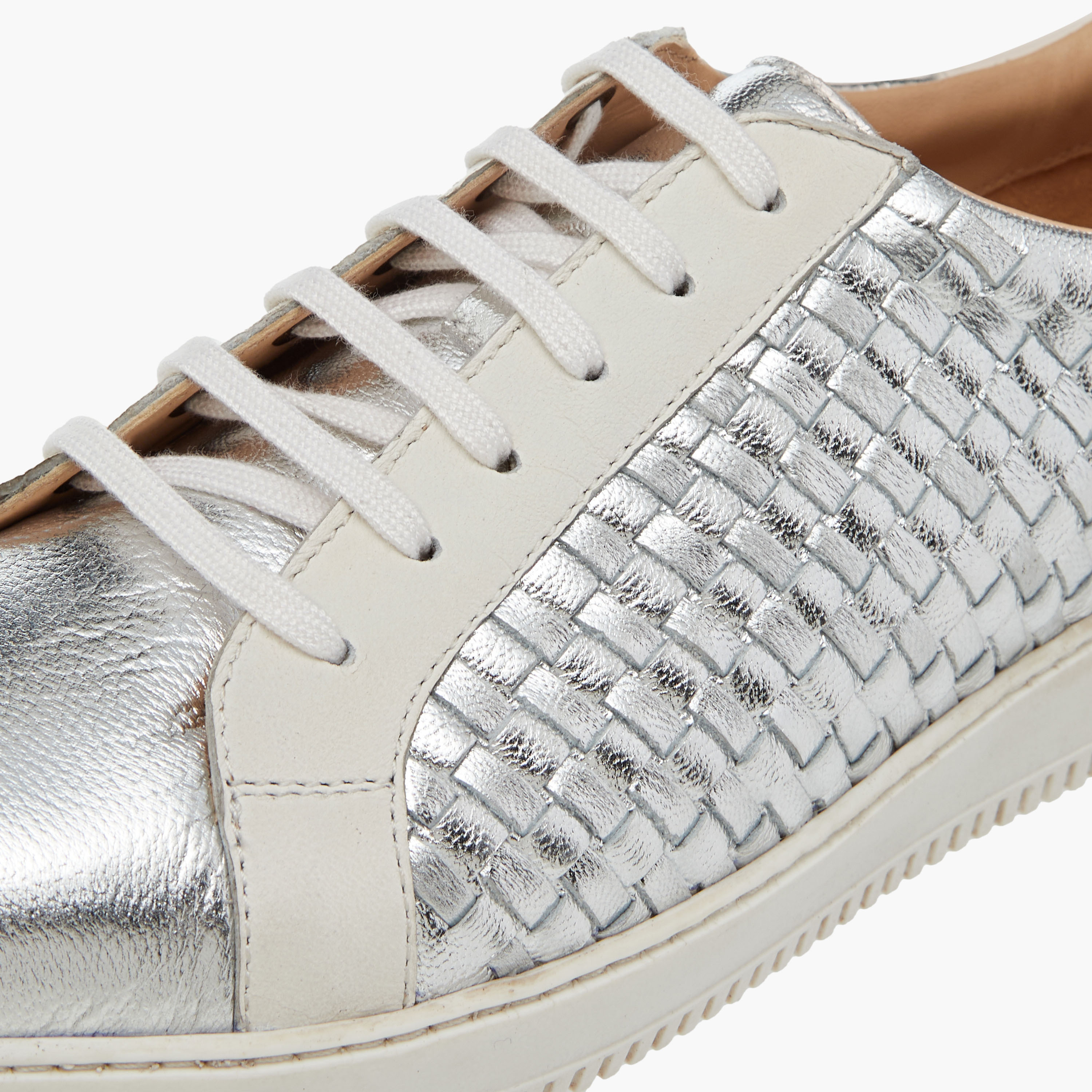 Paprika Quilted Sneakers with Lace-Up Closure-women-shoes-sneakers-image-4