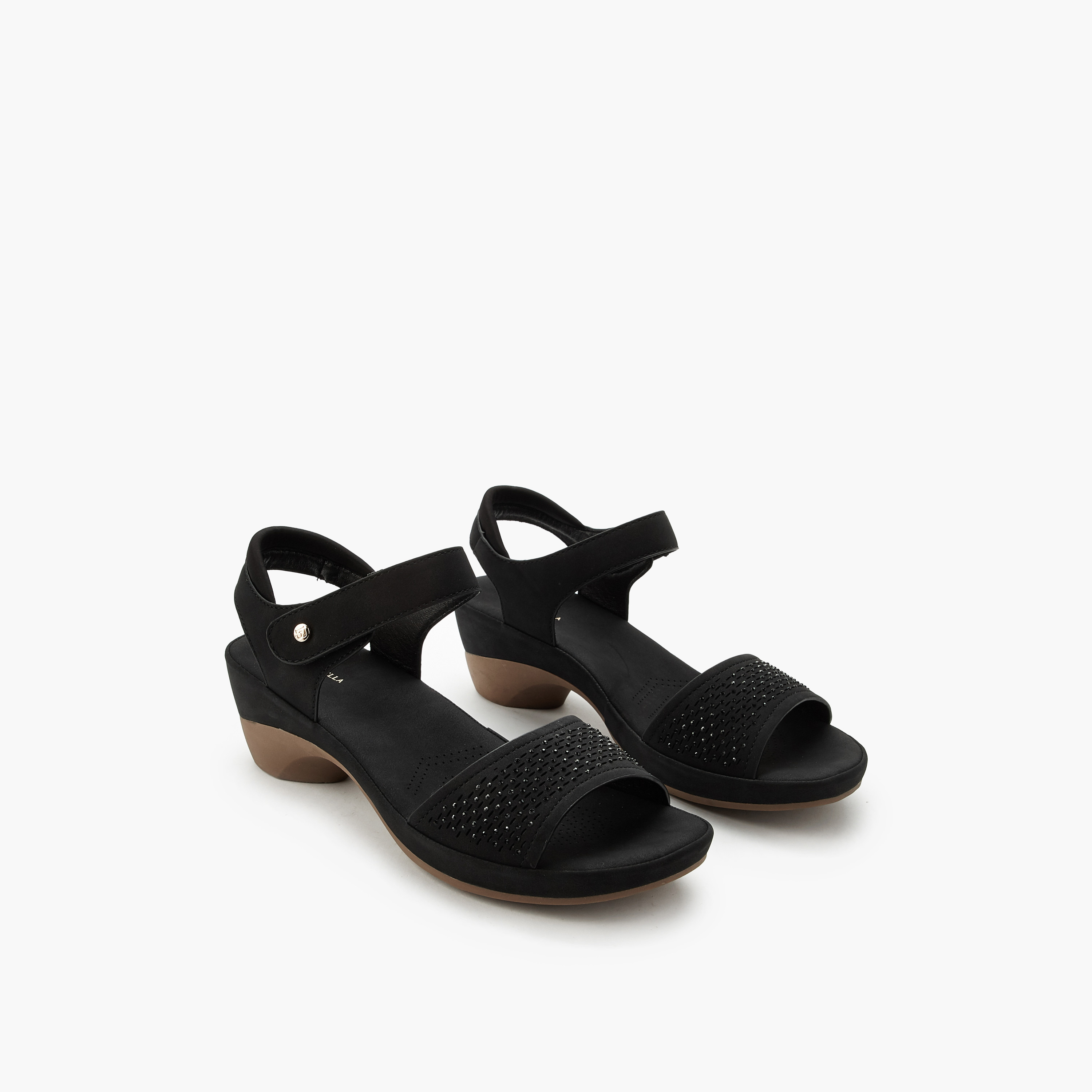 صندل بحزام وكعب عريض للنساء من فلورا بيلا-women-shoes-sandals-heeled-image-1
