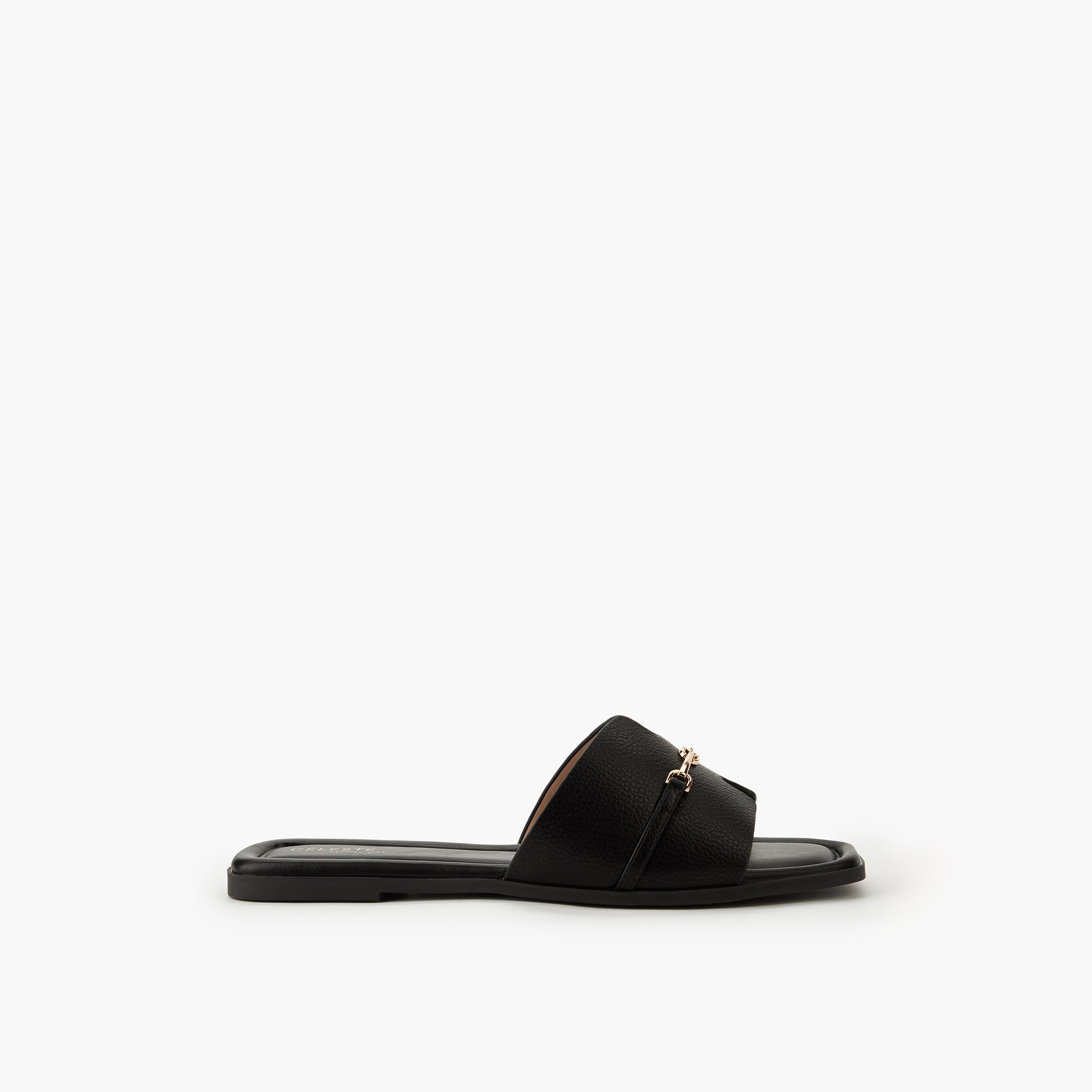 Celeste Women Metal Accent Slip-On Sandals-women-shoes-flats-sandals-image-3