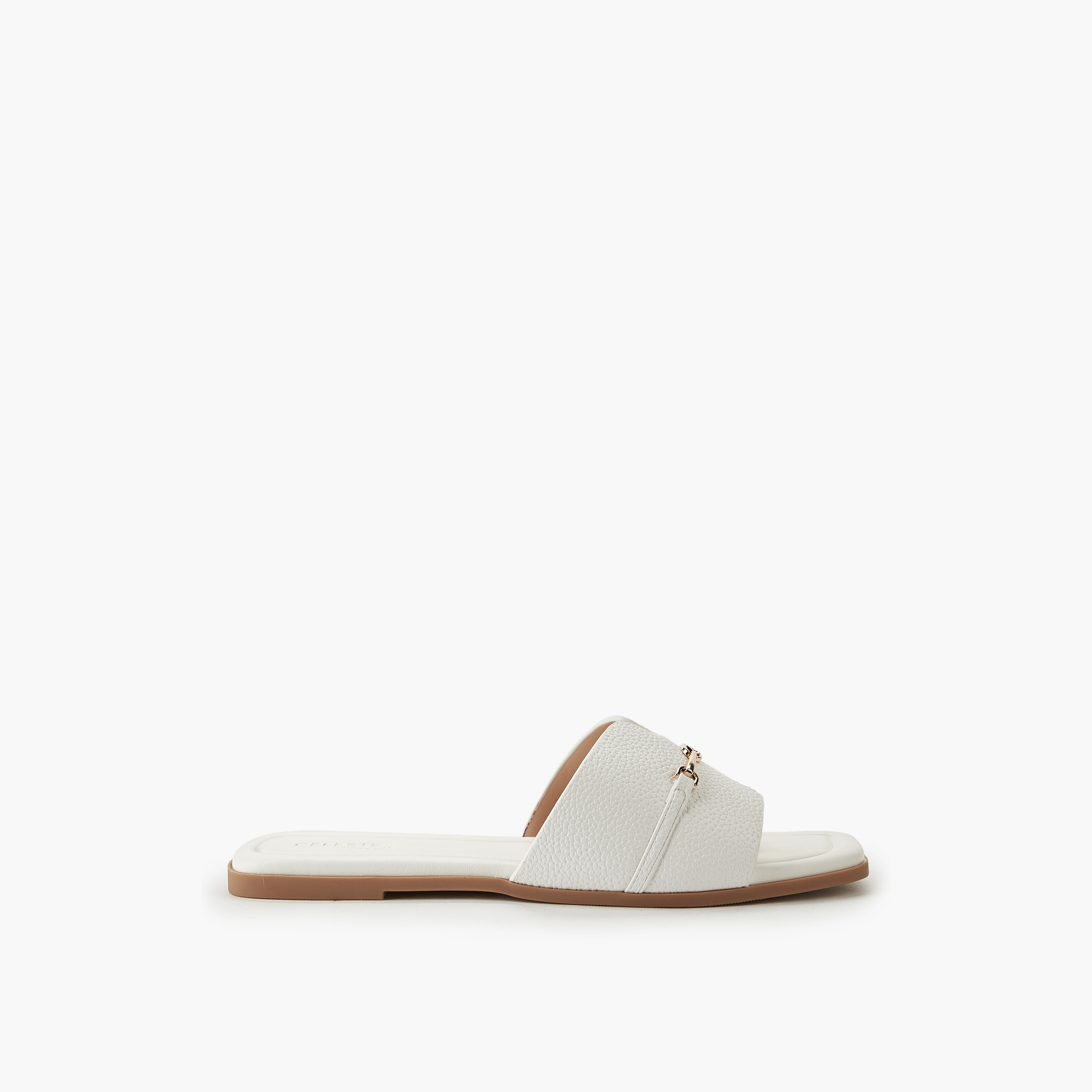 Celeste Women Metal Accent Slip-On Sandals-women-shoes-flats-sandals-image-3