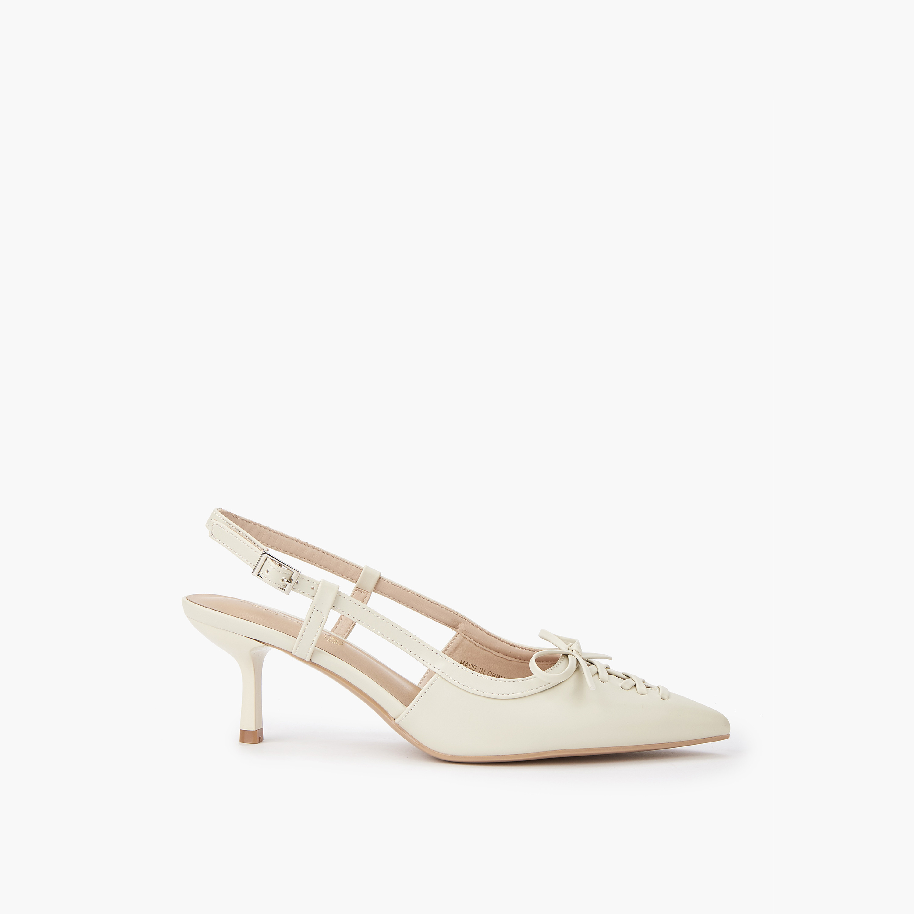حذاء بكعب صغير وإبزيم إغلاق وزينة فيونكة من بابريكا-women-shoes-sandals-heeled-image-3