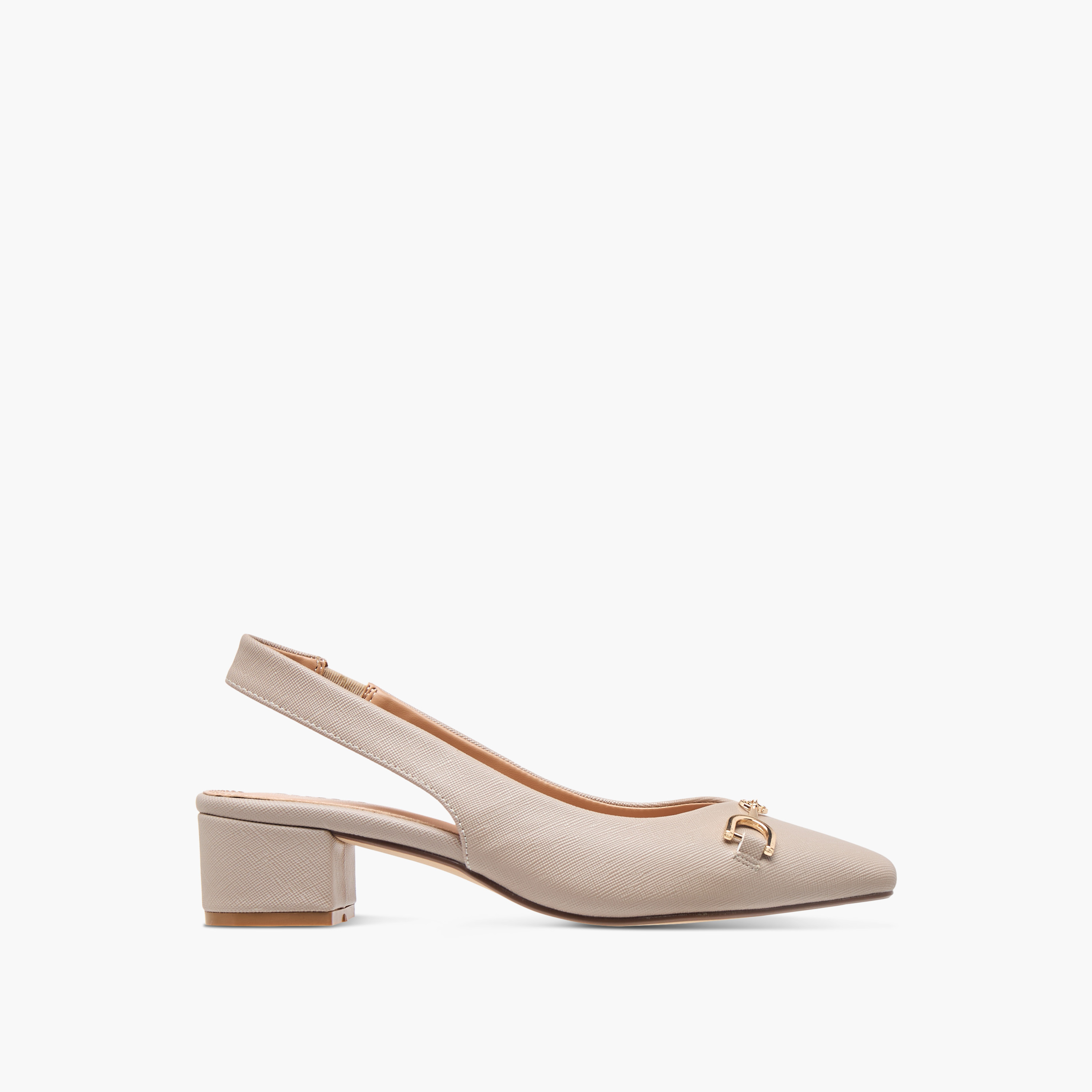 Celeste Women's Solid Slingback Shoes with Block Heels and Metal Accent-women-shoes-heels-image-3