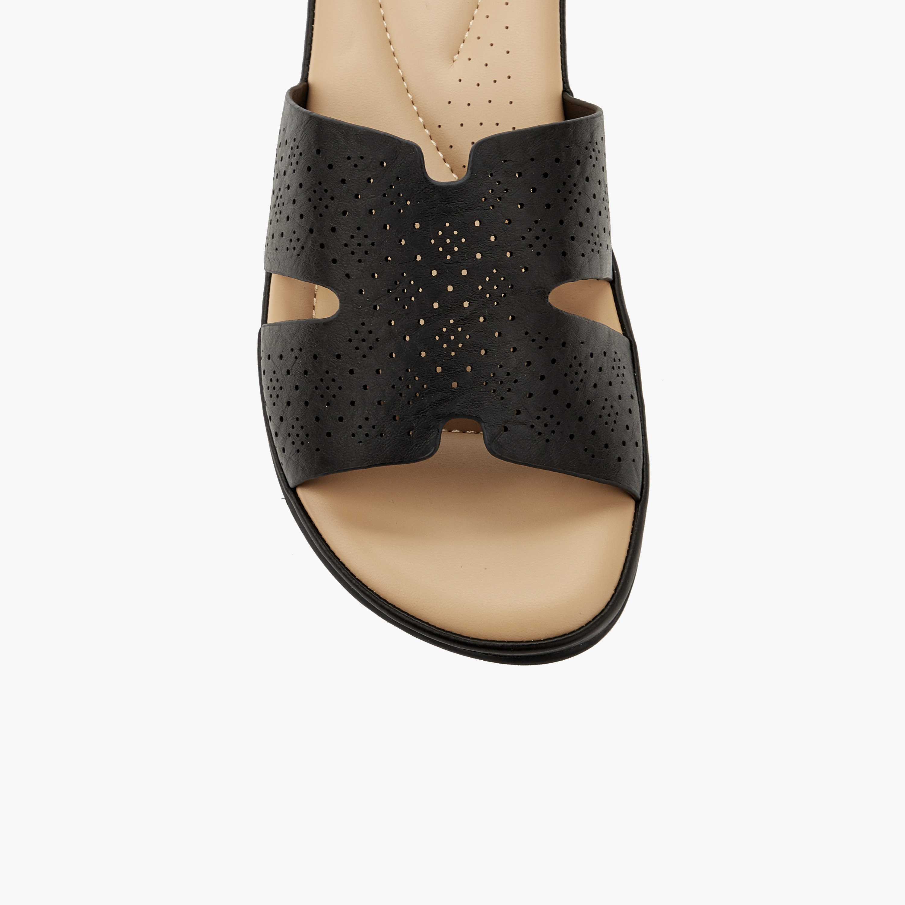 Le Confort Women Perforated Slide Sandals-women-shoes-flats-sandals-image-4