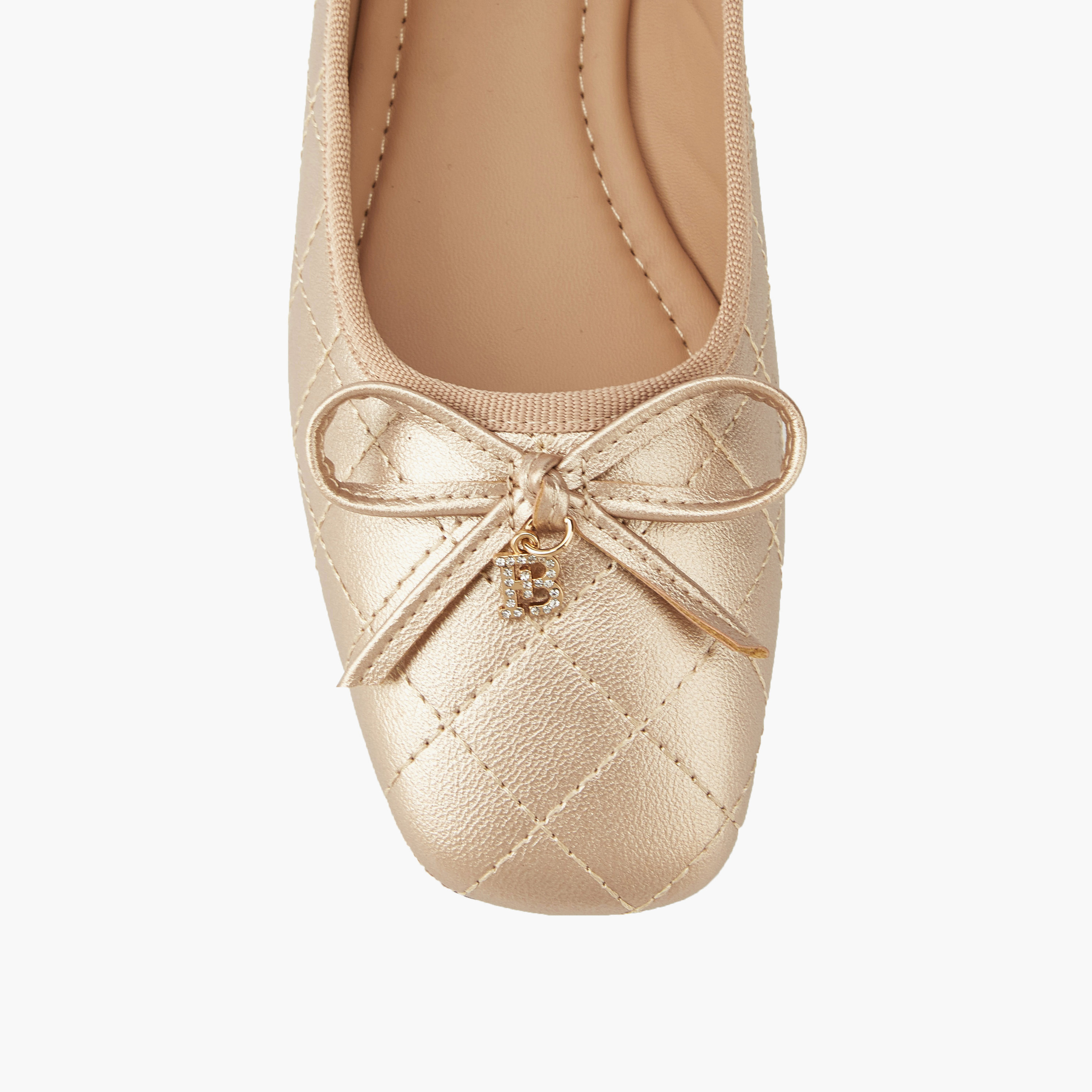 Flora Bella Quilted Ballerina Shoes with Bow Detail-women-shoes-flats-ballerinas-image-4