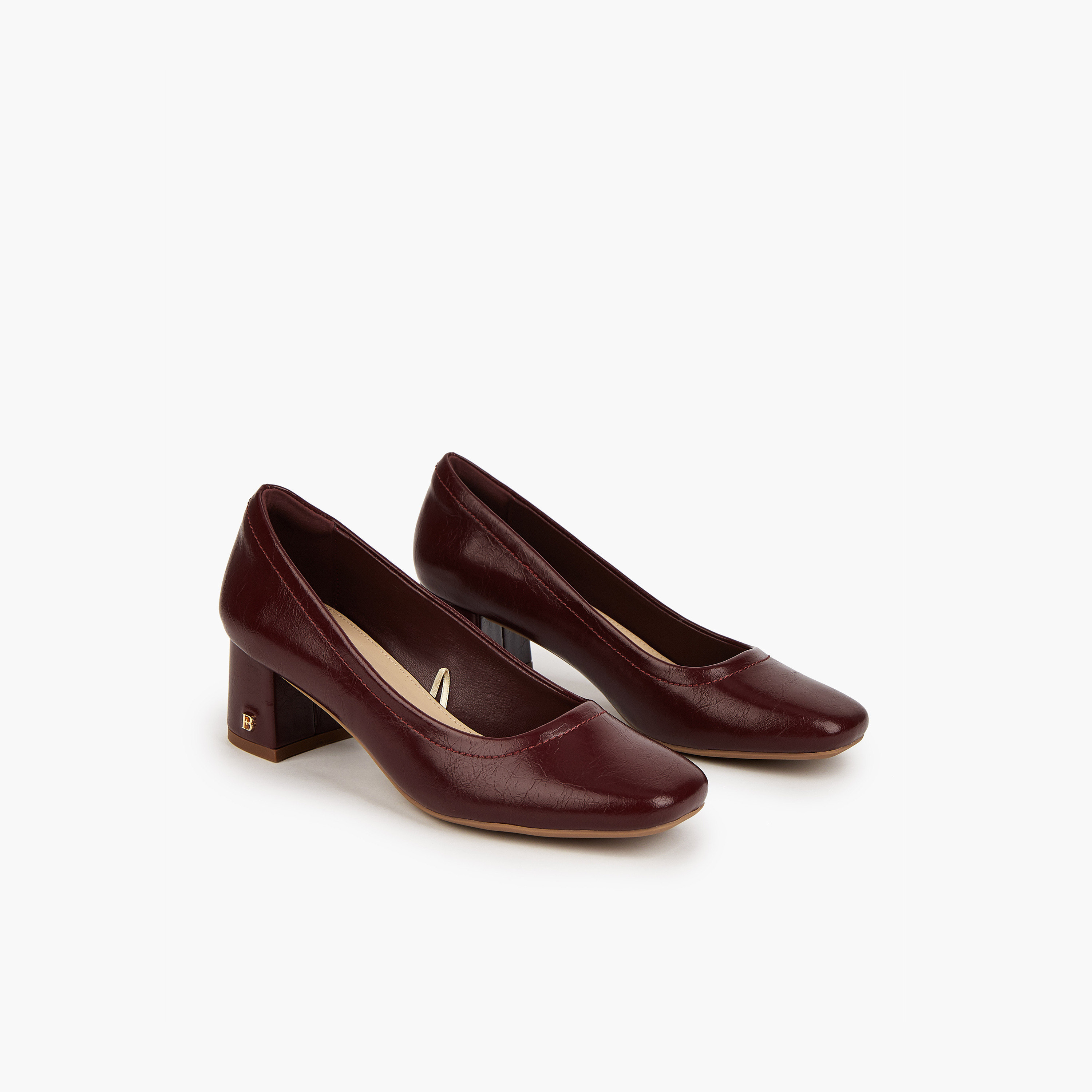 Flora Bella Solid Slip-On Pumps with Block Heels-women-shoes-heels-image-1