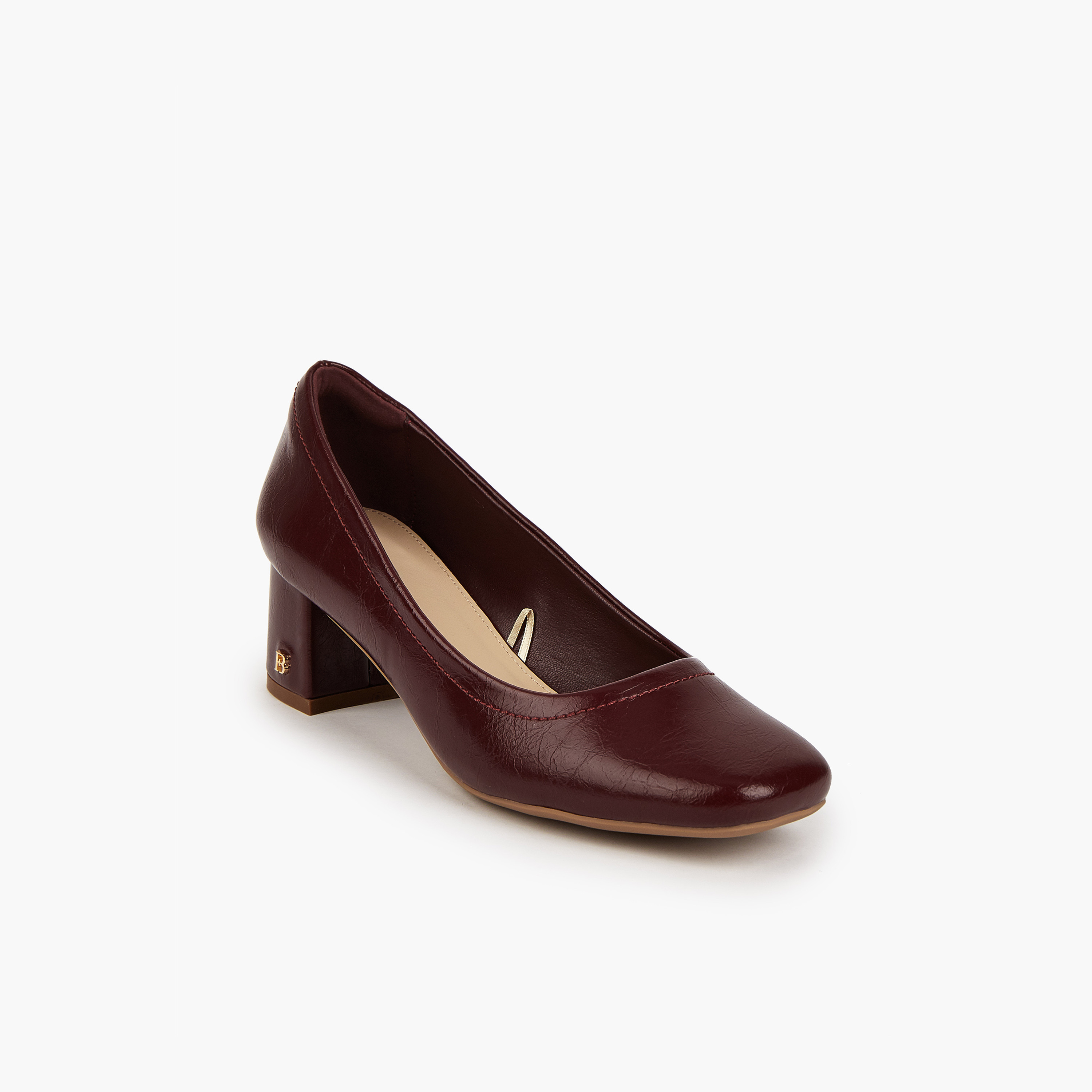 Flora Bella Solid Slip-On Pumps with Block Heels-women-shoes-heels-image-3