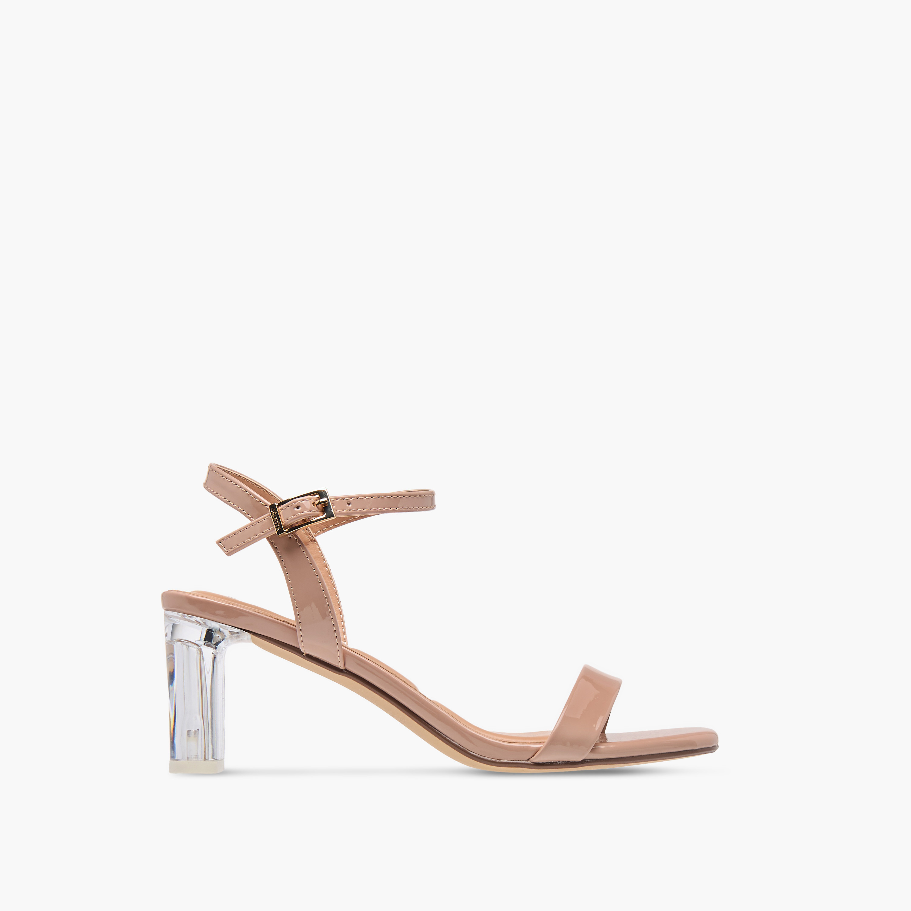 Celeste Women's Solid Sandals with Block Heels and Buckle Closure-women-shoes-sandals-heeled-image-3