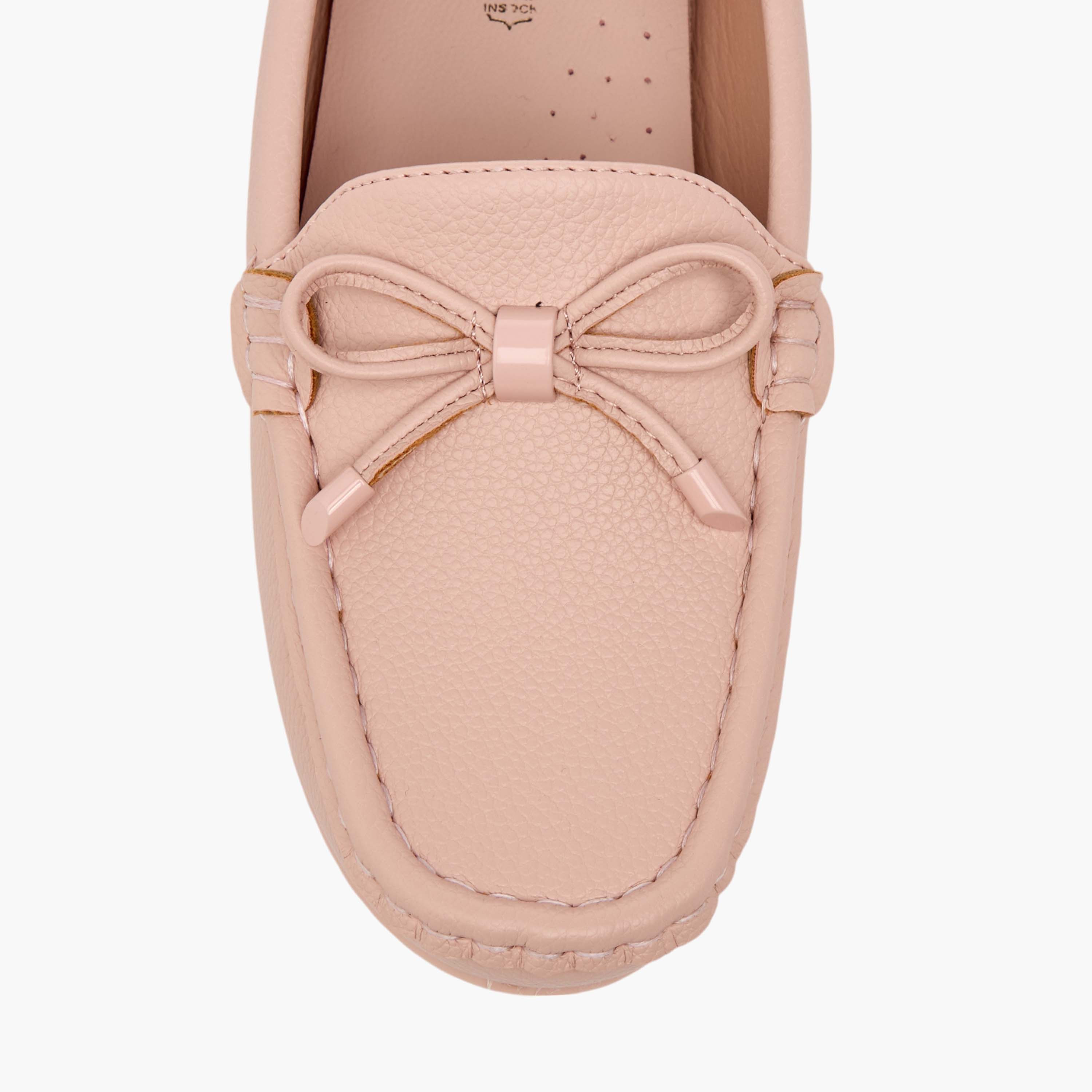 Paprika Bow Accent Slip-On Loafers-women-shoes-flats-loafers-image-5