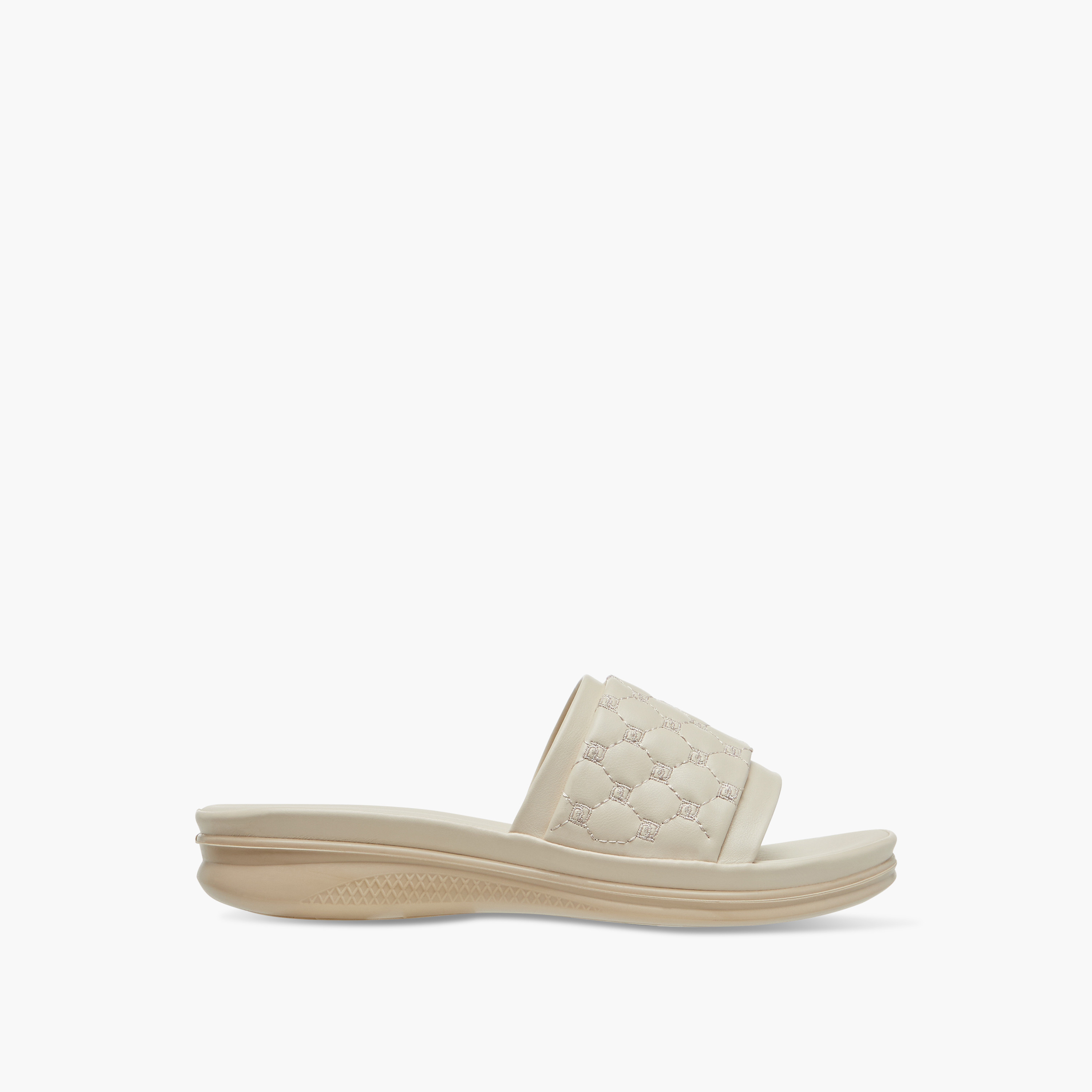 Paprika Monogram Quilted Slip-On Comfort Sandals-women-shoes-flats-sandals-image-3