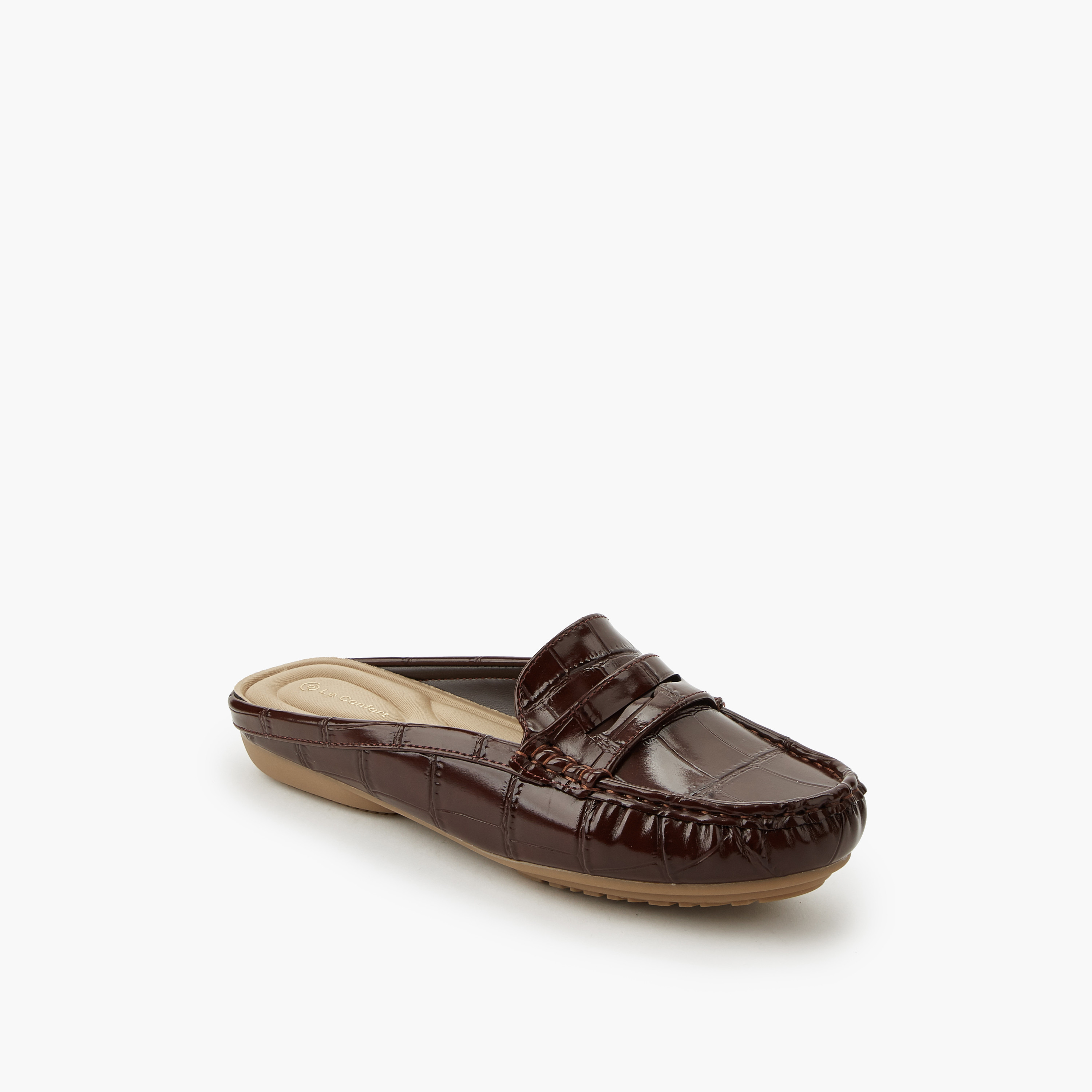 Le Confort Women Textured Mules-women-shoes-flats-mules-image-2